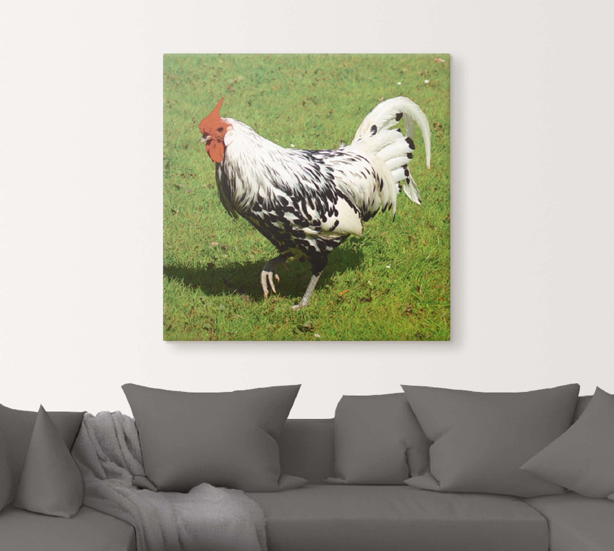 Artland Leinwandbild »Gepunktetes Huhn«, Vögel, (1 St.), auf Keilrahmen gespannt