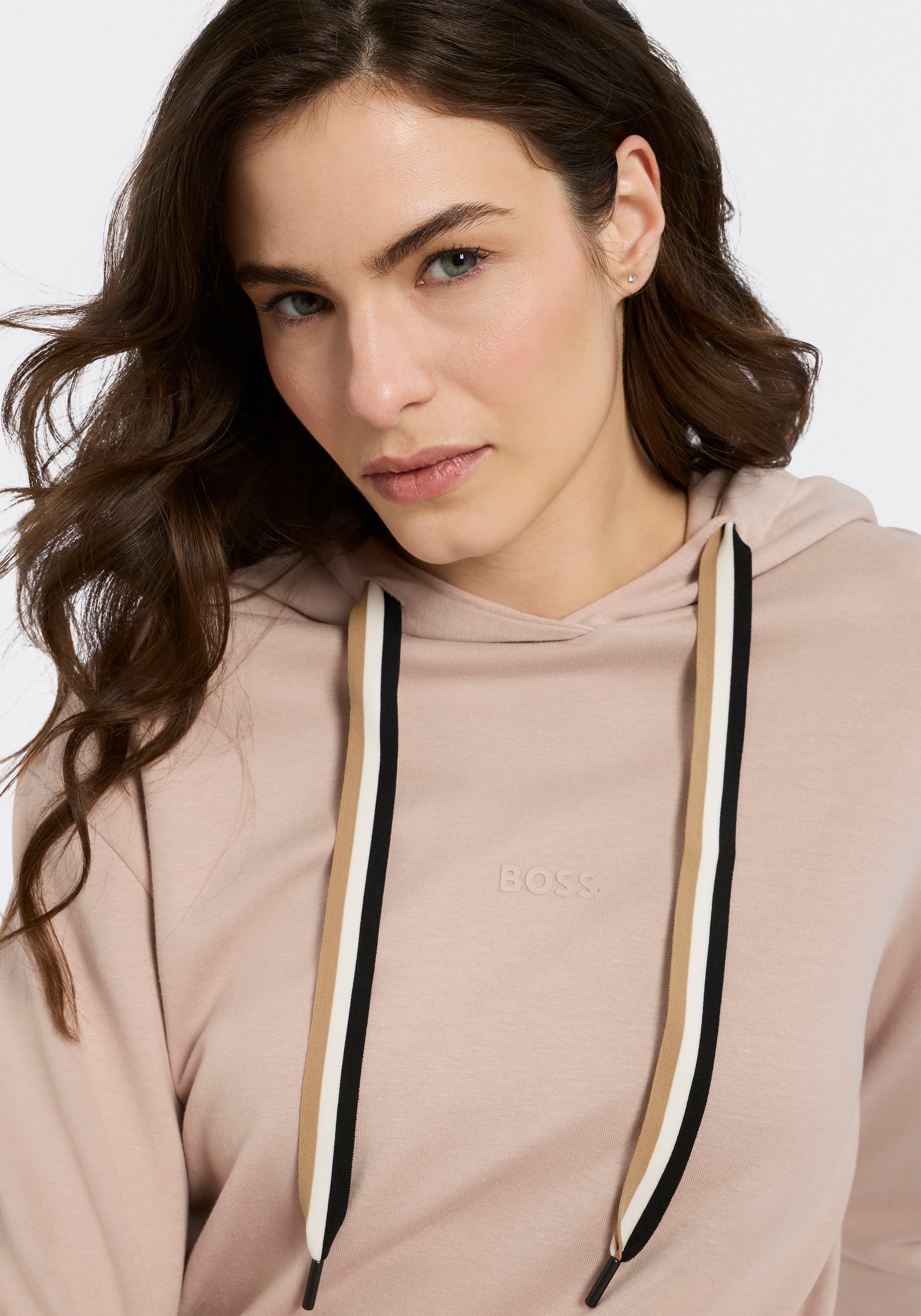 BOSS Hoodie »CP Stripe Hoodie«, mit kontrastfarbener Kordel
