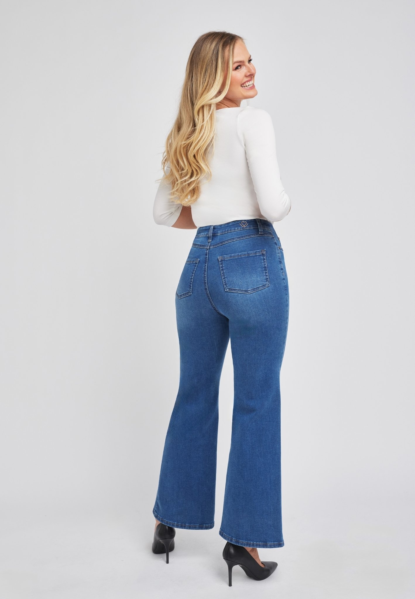 wonderjeans Schlagjeans, Flared, mit Stretch