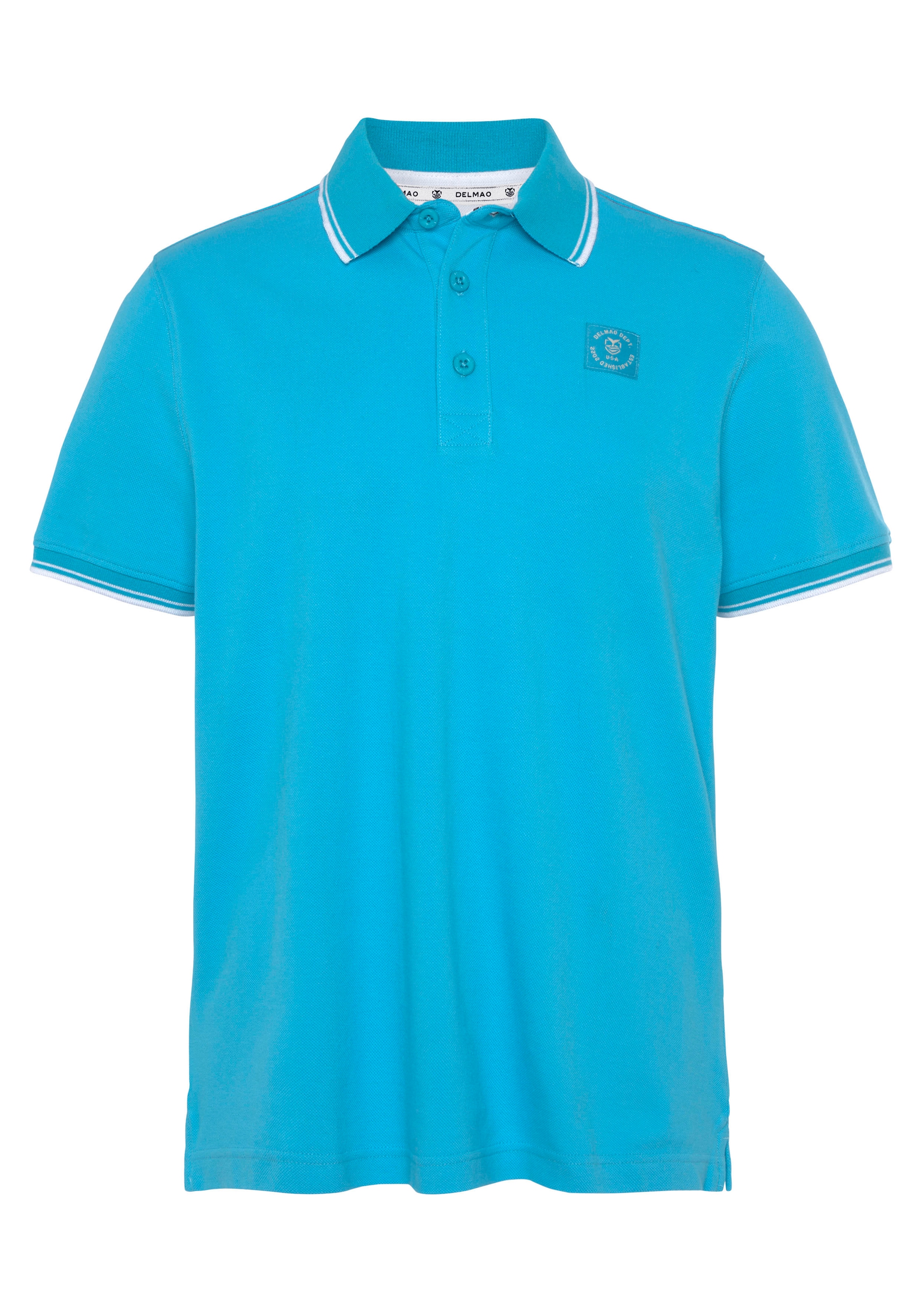 DELMAO Poloshirt, Kurzarm, lockere Passform, Polokragen, für Tennis oder Golf