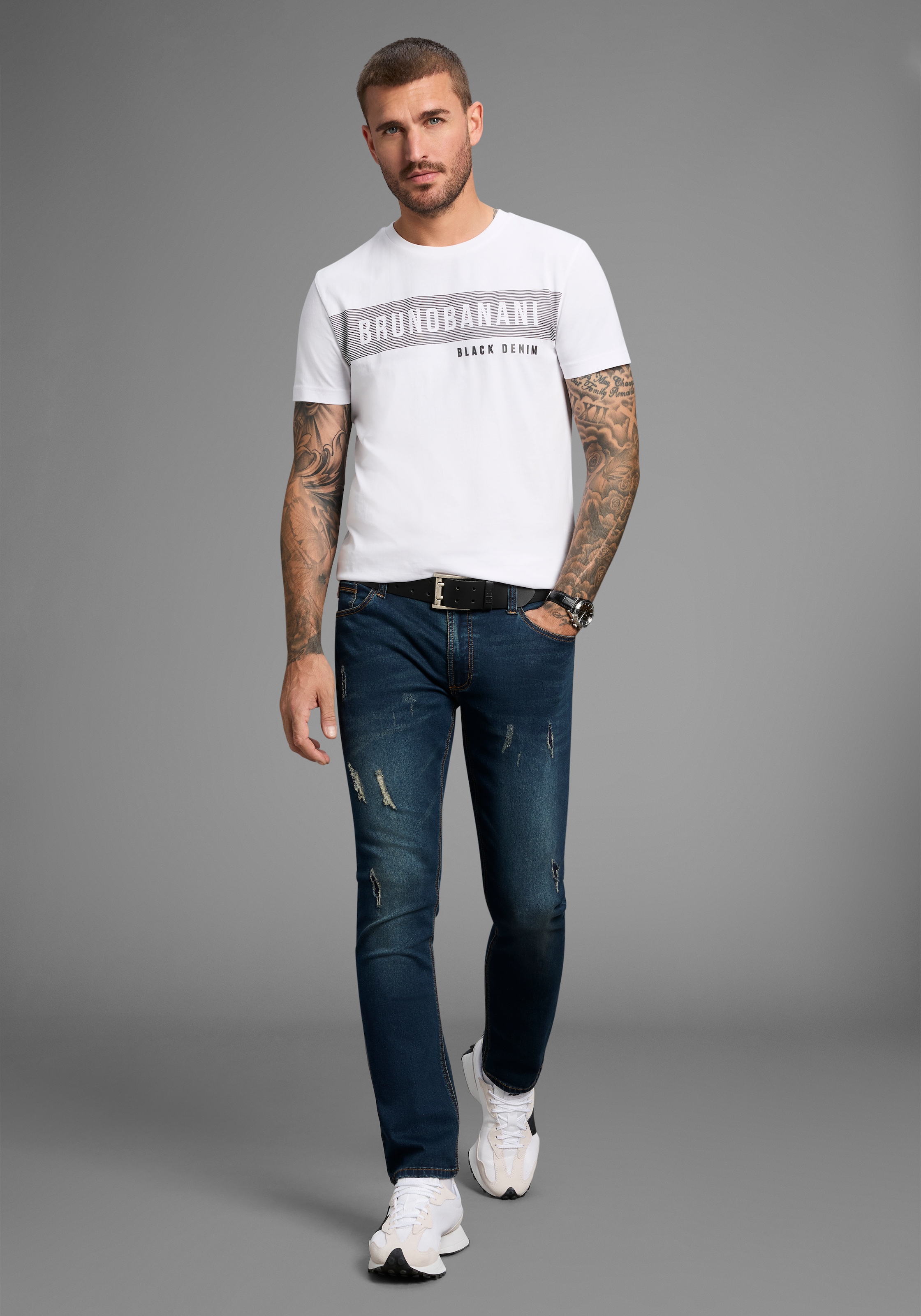 Bruno Banani Slim-fit-Jeans »Grady«, schmale Beinform, niedrige Leibhöhe, mit Eingrifftaschen
