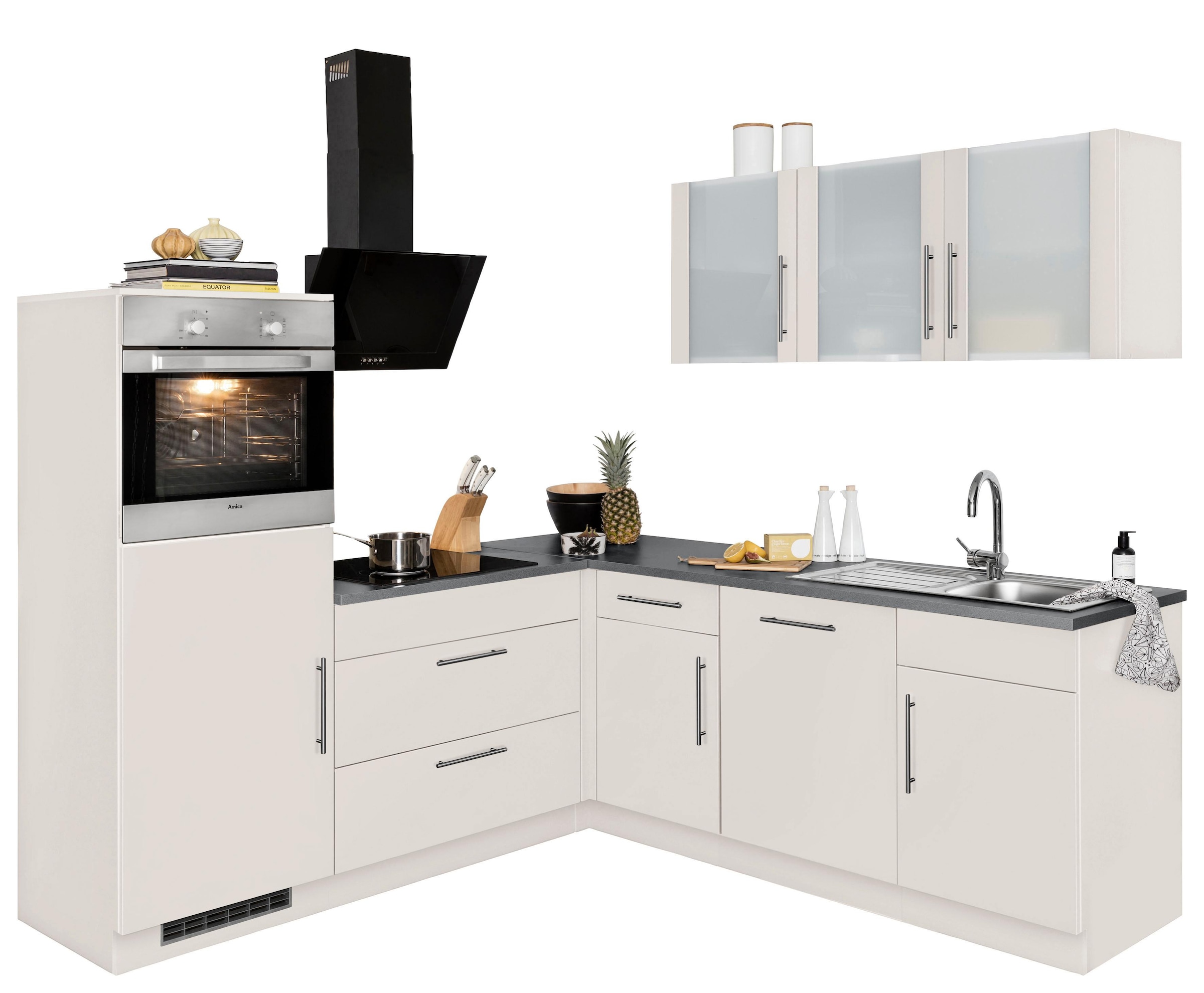 wiho Küchen Winkelküche »Cali«, ohne E-Geräte, Stellbreite 210 x 220 cm  bestellen im OTTO Online Shop | Spülenschränke