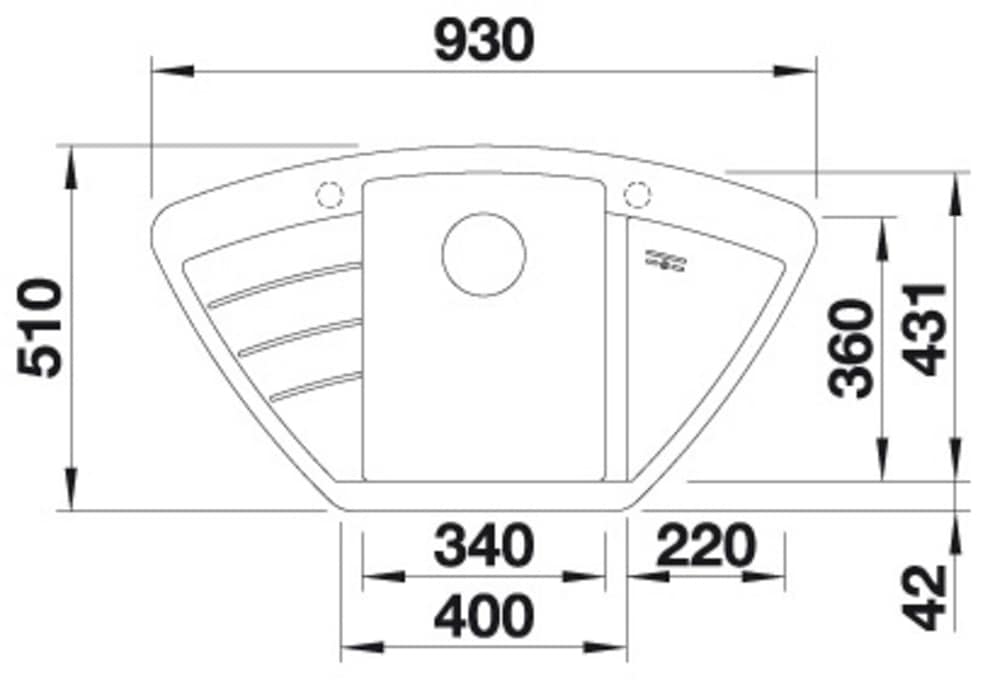 Blanco Granitspüle »ZIA 9 E« 1 Stk. tlg. erhältlich in mehreren Farben