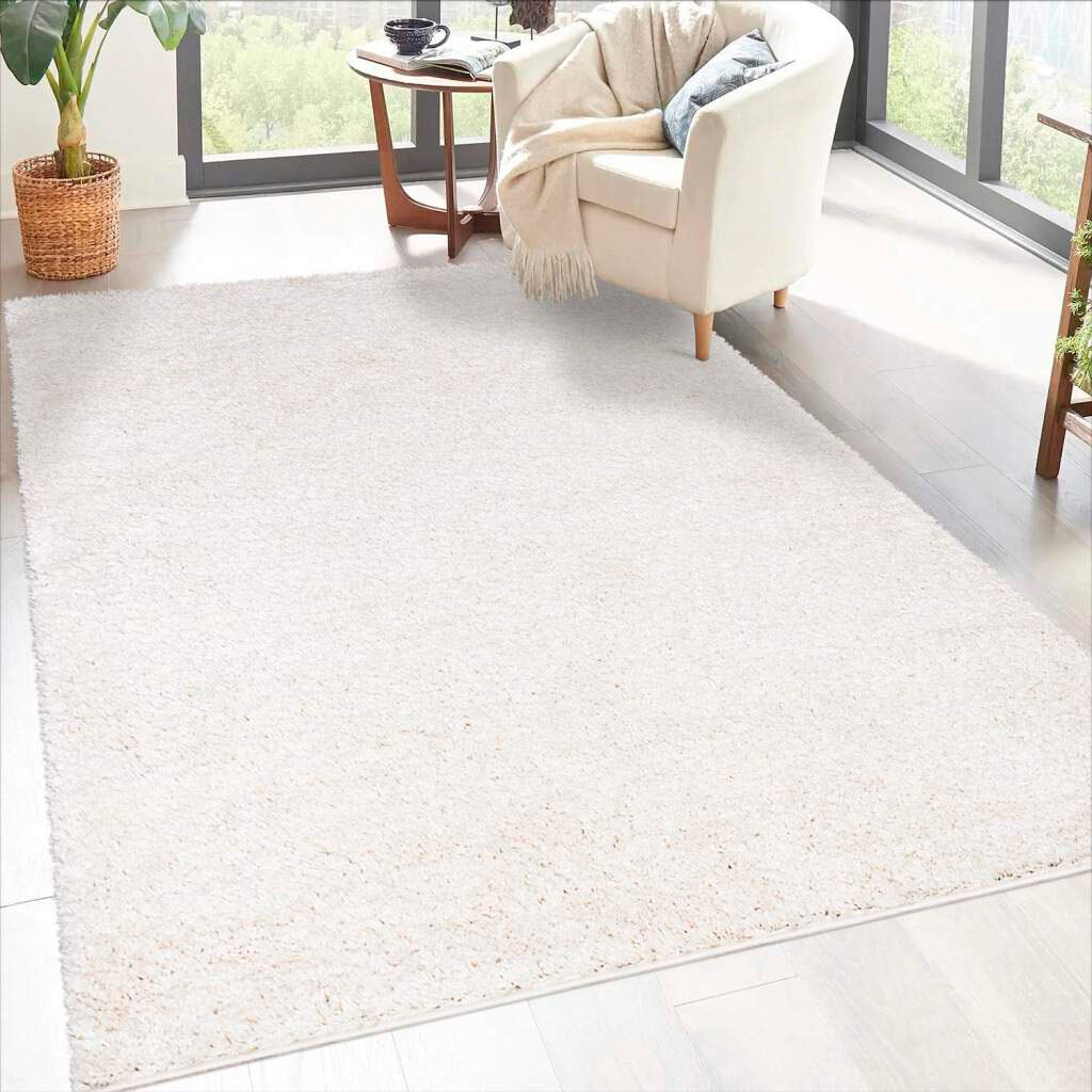 Hochflor-Teppich »City Shaggy«, rechteckig, Robuster Langflor Teppich uni, besonders...