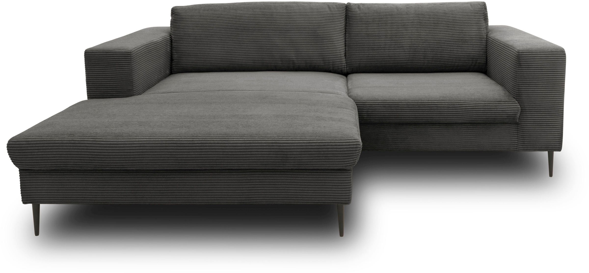 DOMO collection Ecksofa »Modica kompakt und elegant, Breite 244, L-Form«, moderne Optik mit extrabreiter Recamiere, auch in Cord
