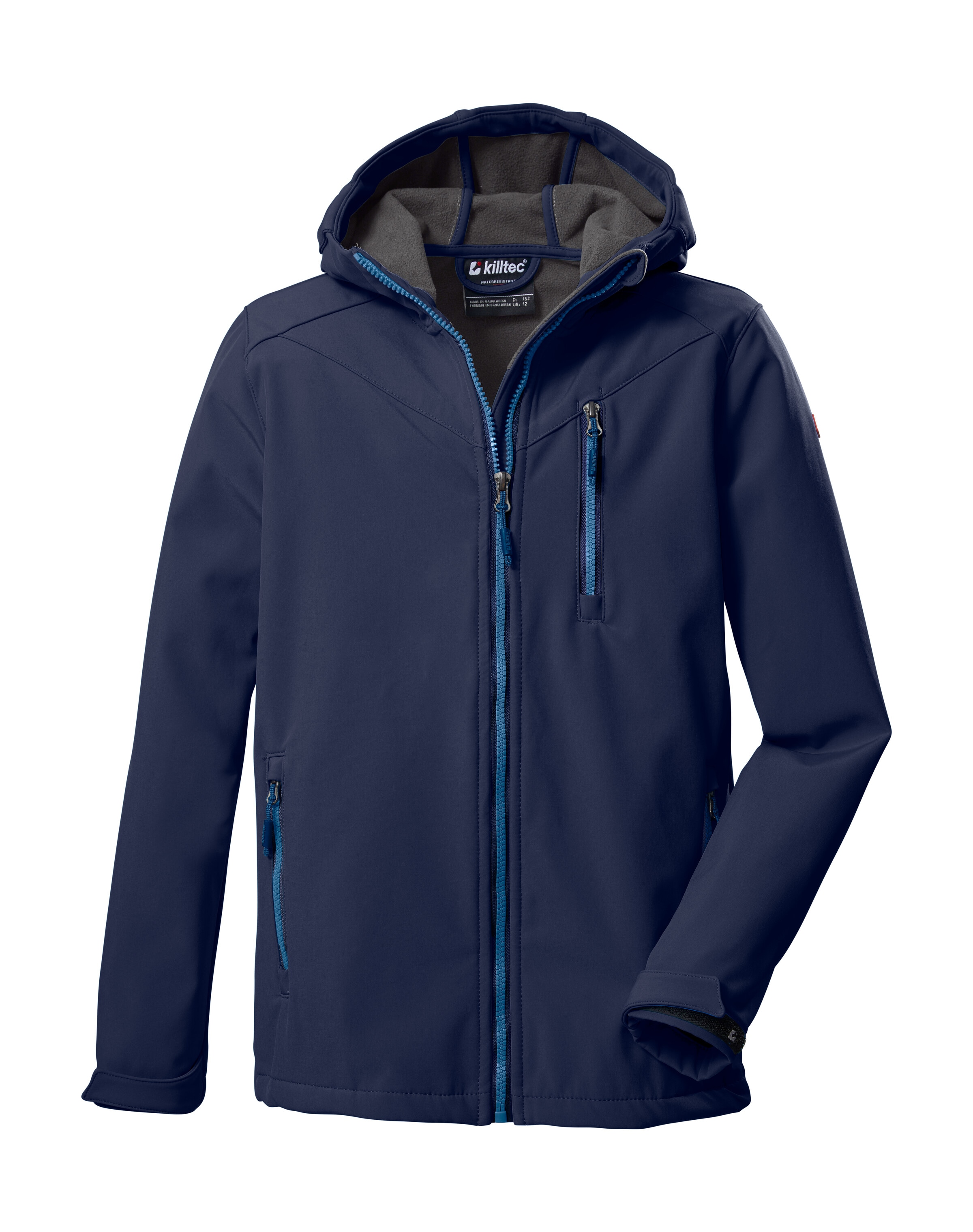Killtec Softshelljacke »Boys Softshelljacke«, Wasserabweisende Softshelljacke mit Kapuze, Fleece