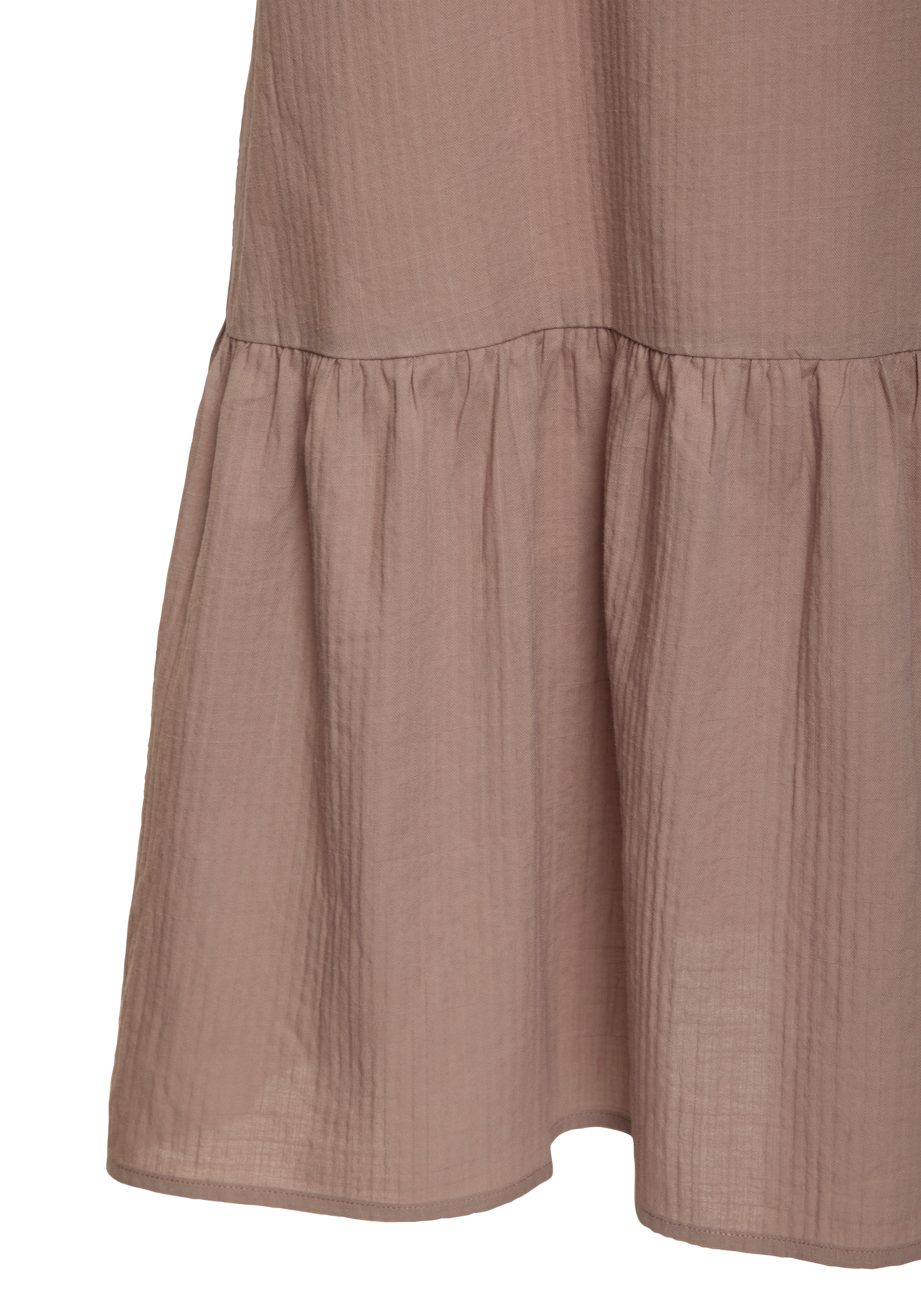 Vivance Blusenkleid aus strukturierter Ware, Volant, Tunikakleid, Sommerkleid, Basic