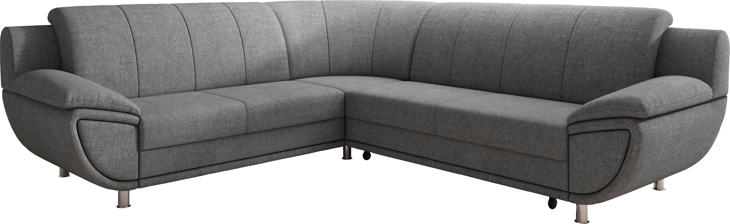 TRENDMANUFAKTUR Ecksofa »Rondo II, L-Form«, wahlweise mit Federkern, wahlweise mit Bettfunktion