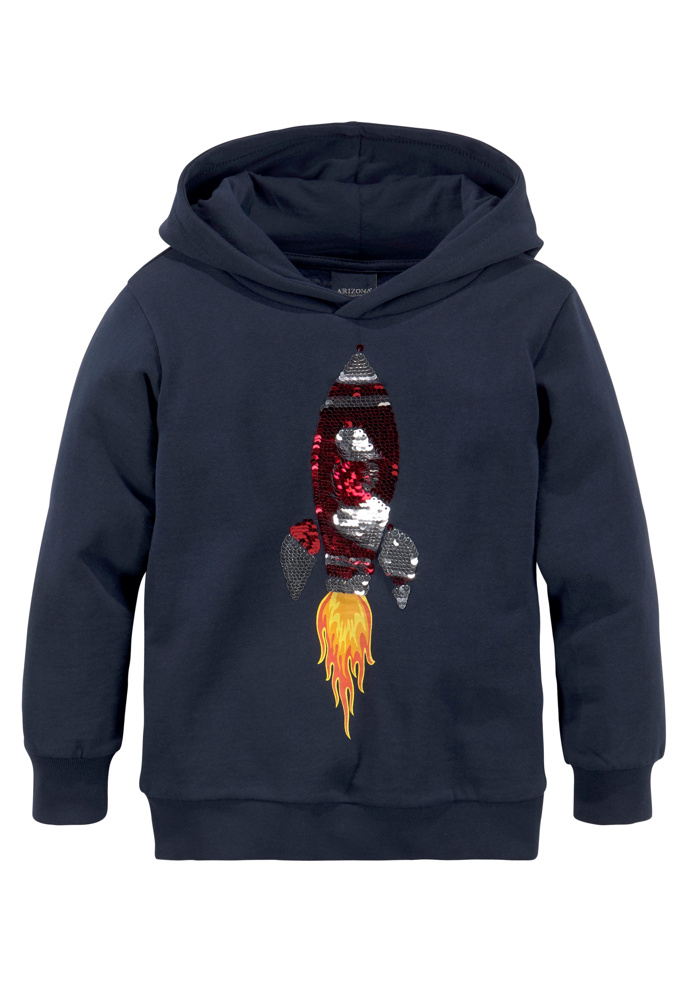 KIDSWORLD Kapuzensweatshirt, mit Rakete aus Wendepailletten online bei OTTO