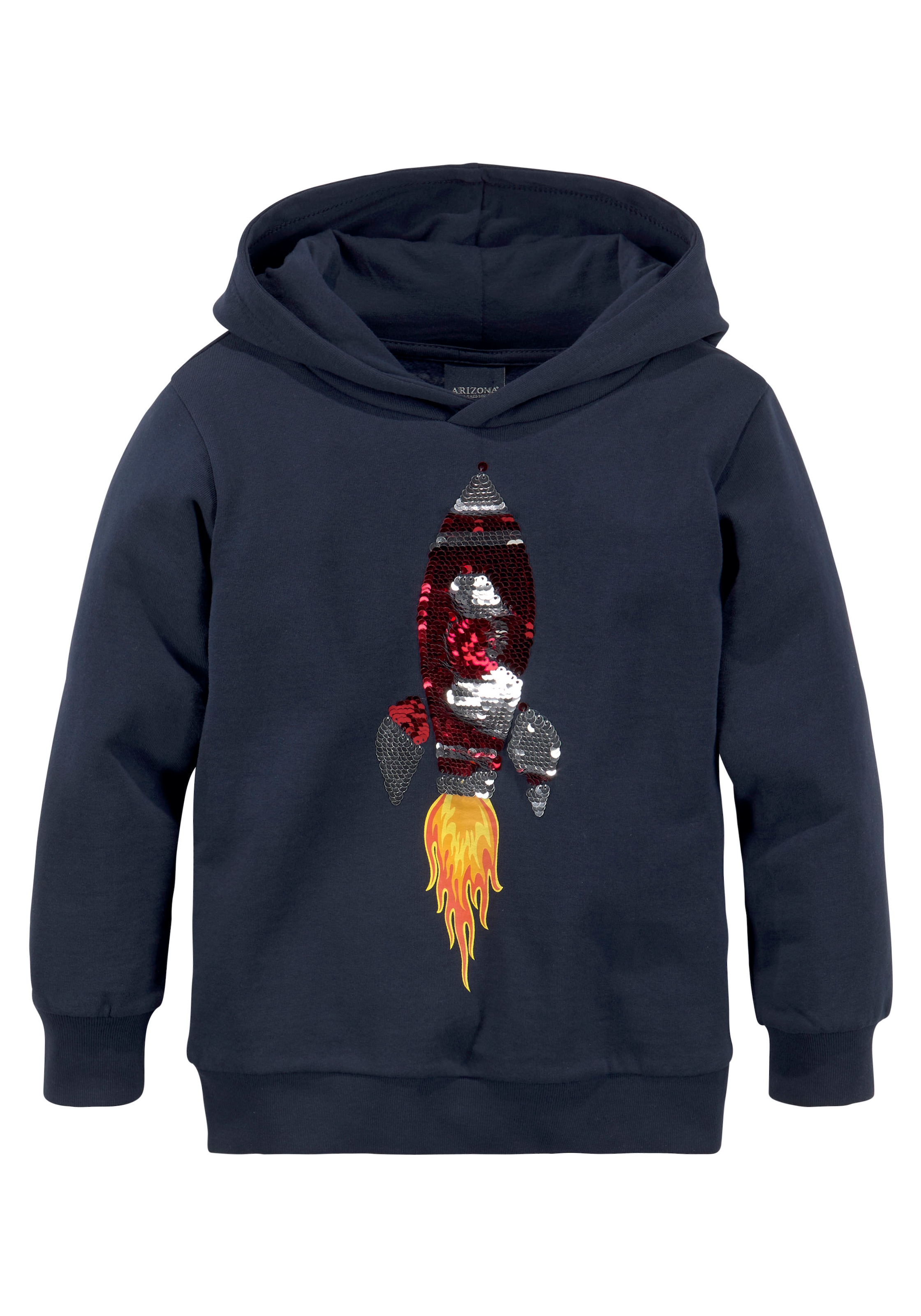 KIDSWORLD Kapuzensweatshirt, mit Rakete aus online Wendepailletten OTTO bei