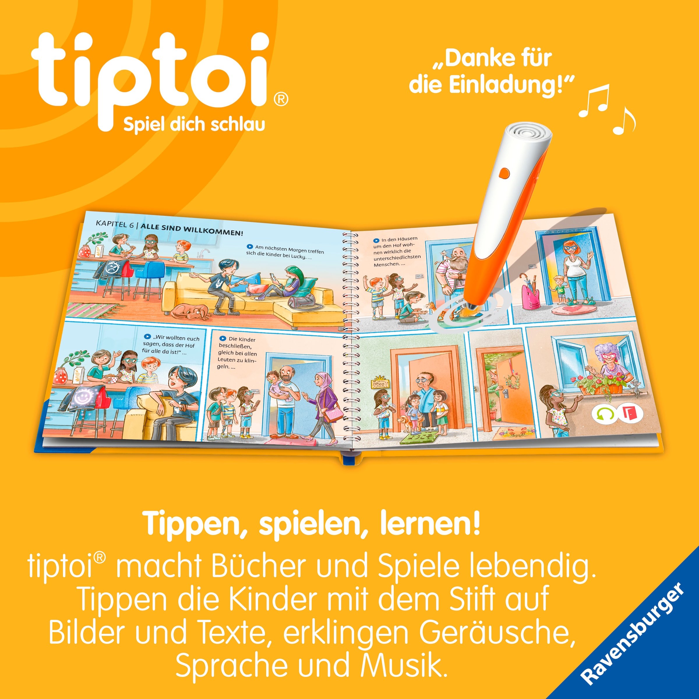 Ravensburger Buch »tiptoi® Bildergeschichten über den Umgang mit Gefühlen«, - Amélie Amie und die Sache mit der Vielfalt; Made in Europe