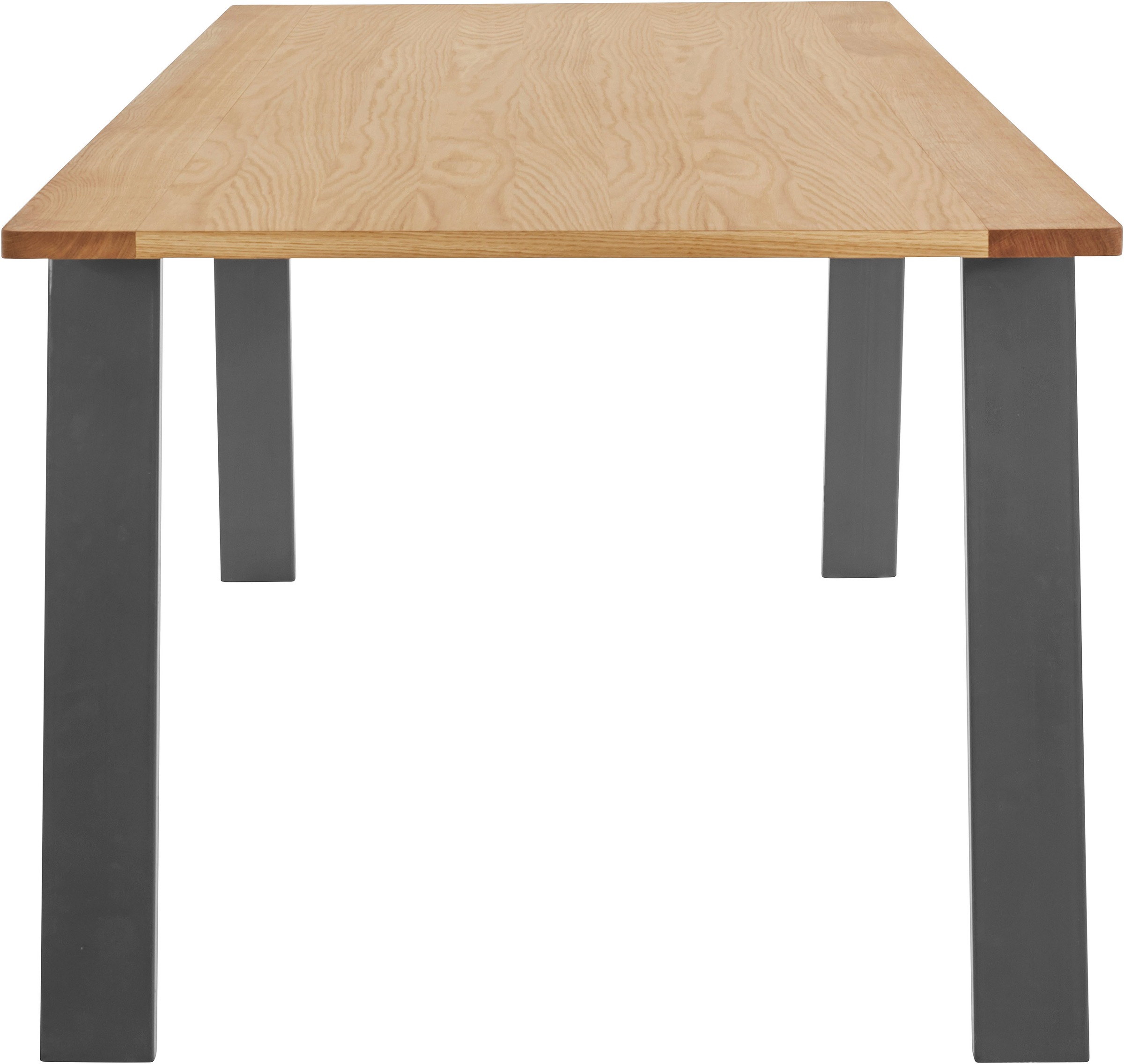 OTTO products Esstisch »Flemming«, Massivholz Eiche, 175 cm oder 225 cm, elegant gewölbte Tischplatte