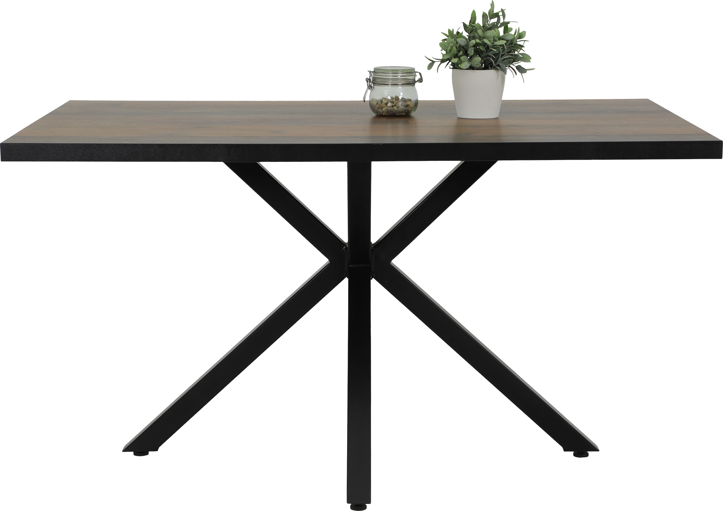 HELA Essgruppe »SPREE«, (4 tlg.), Esstisch 140x90 cm mit Dickkante, Microfaserbezug