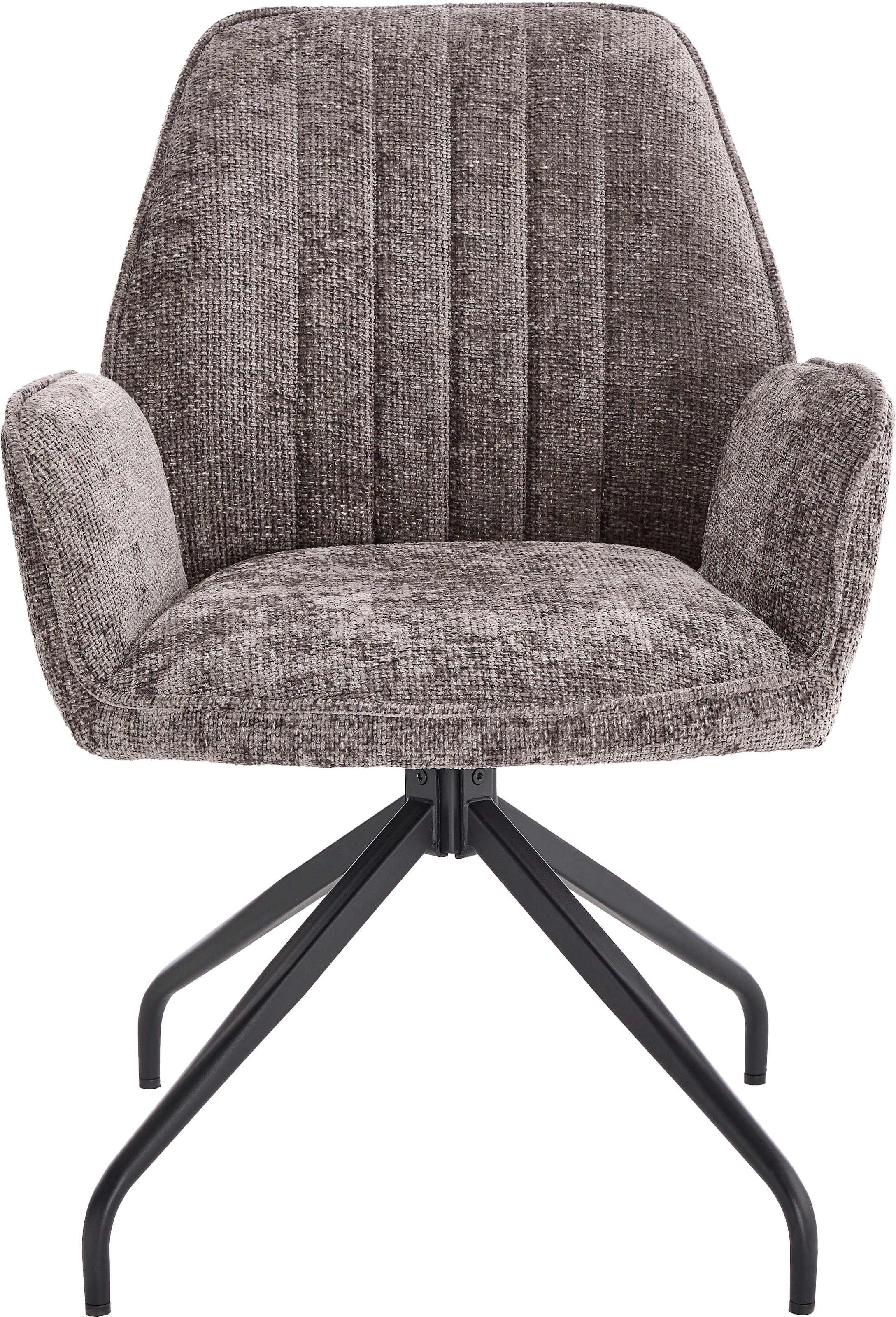 Home affaire Drehstuhl »Campanet« () 2 Stk.moderner Drehstuhl mit gepolsterten Armlehnen und Stoffbezug