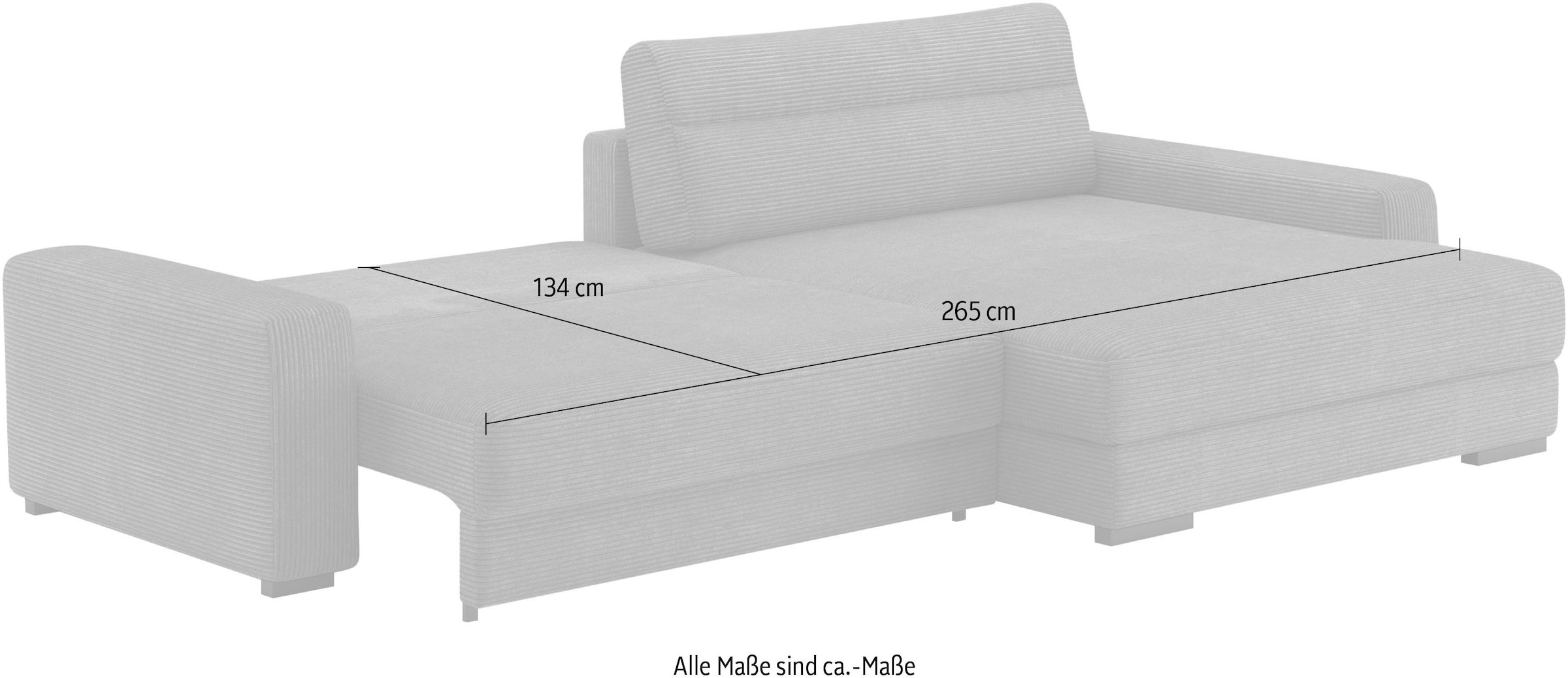 Mr. Couch Ecksofa »Marcello DuraFlex L-Form«, EasyBett, Bettkasten, Kaltschaumpolsterung, bis 140 kg belastbar