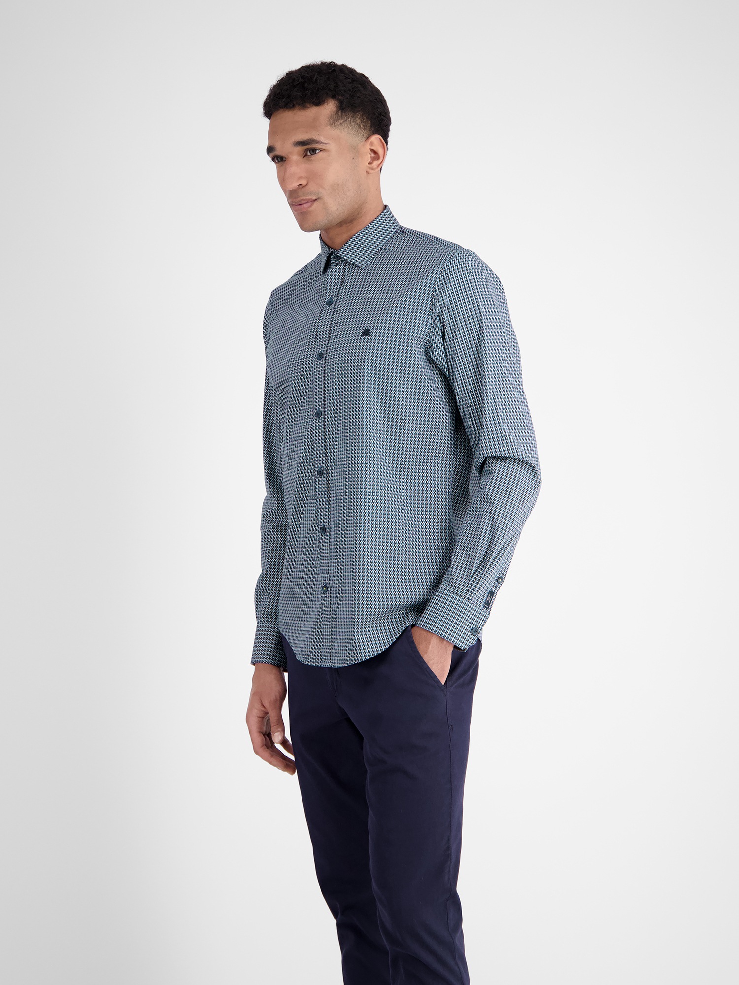 LERROS Langarmhemd »Herren Langarmhemd in Poplin-Stretchqualität«