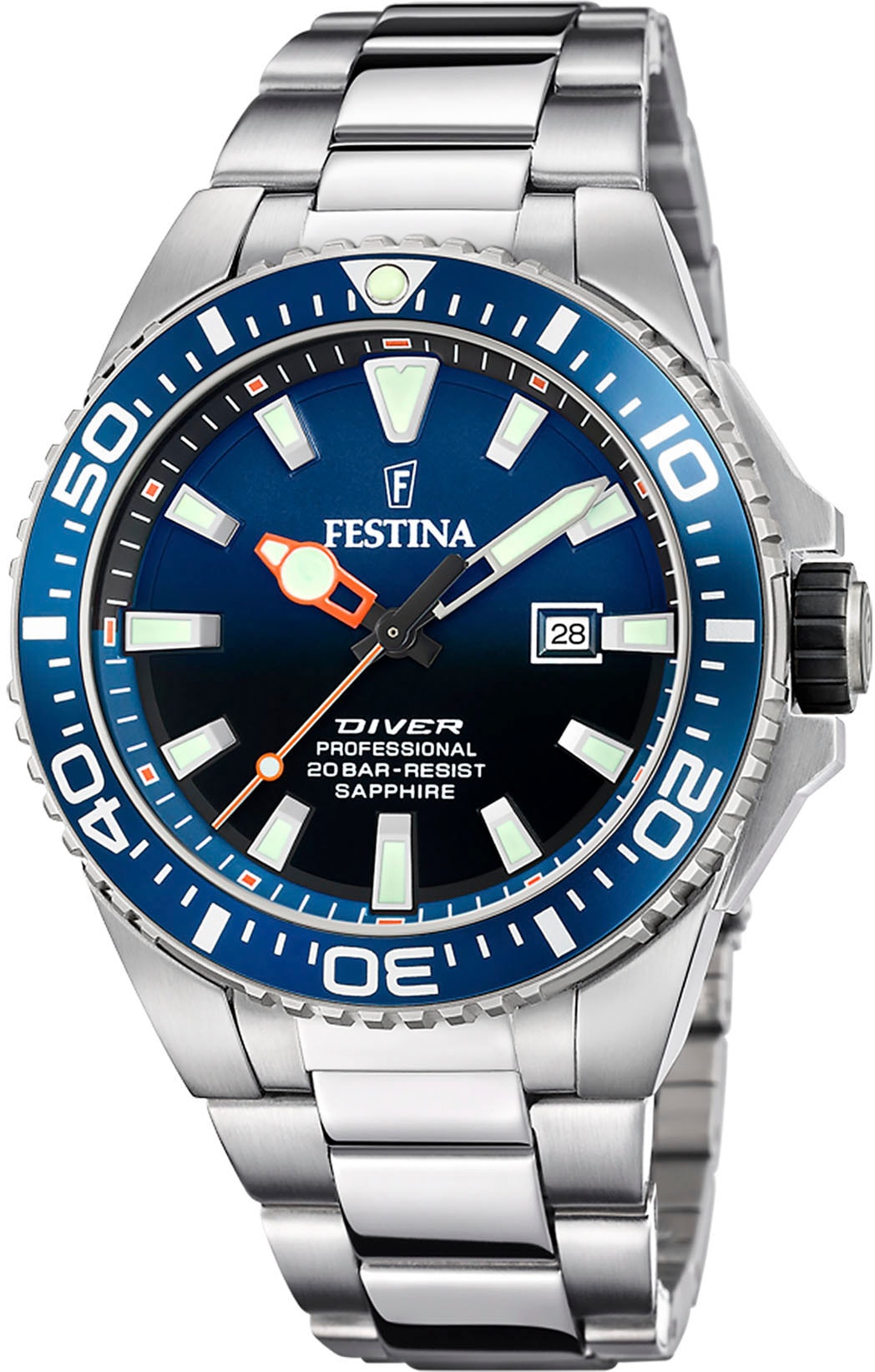 Festina Quarzuhr »Diver Collection, F20663/1«, Armbanduhr, Herrenuhr, Taucheruhr,...