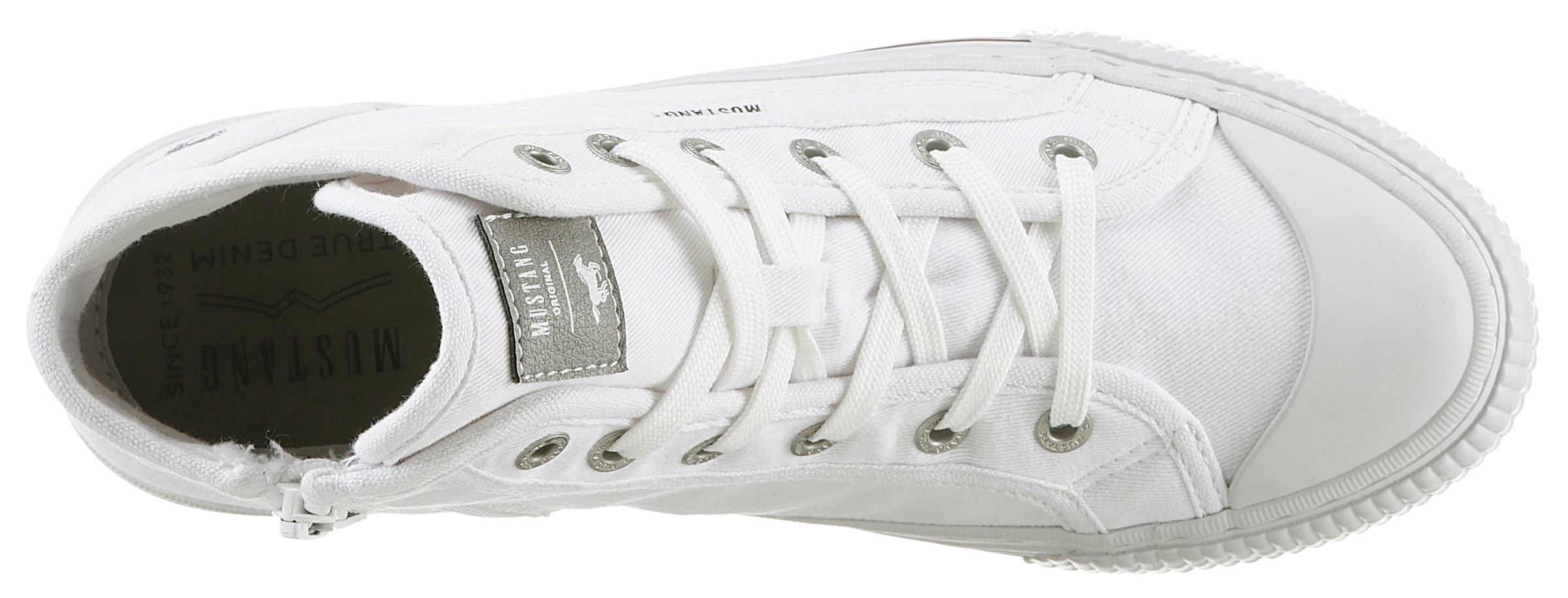 Mustang Shoes Plateausneaker, Schnürschuh, Freizeitschuh, High Top-Sneaker mit Reißverschluss