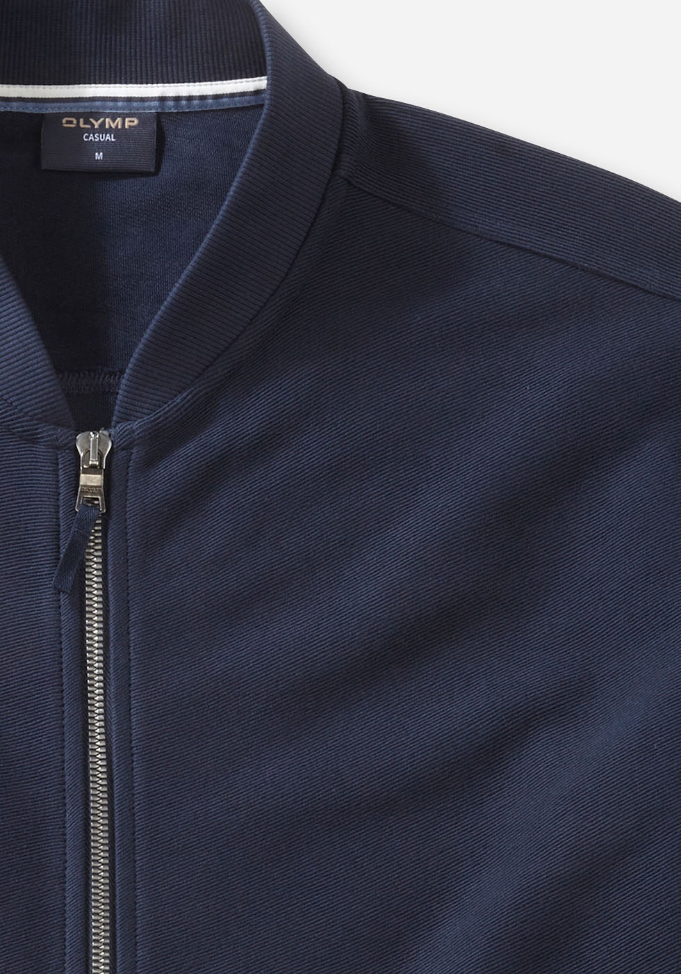OLYMP Sweatjacke, regular fit, basic, Stehkragen