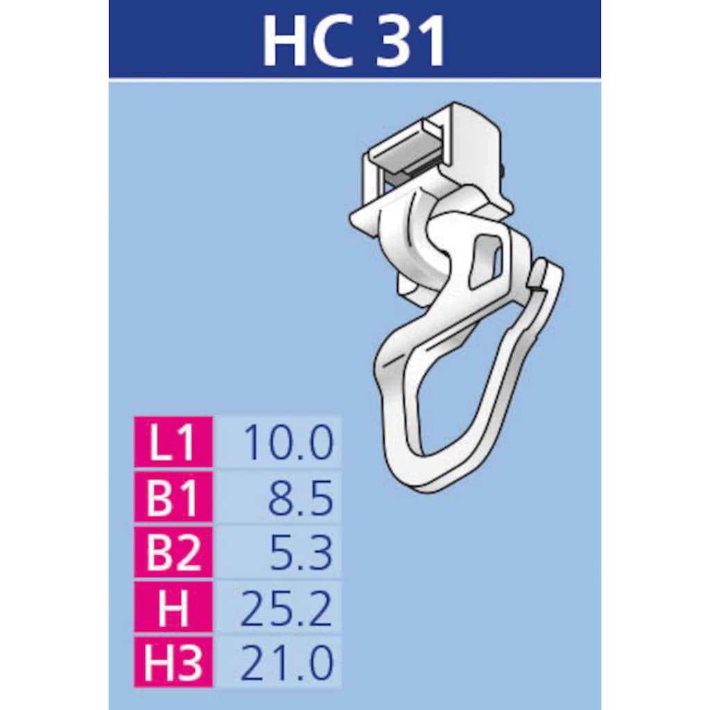 HINNO Klick-Gleiter »hinno-clic HC31«, (20 St.)