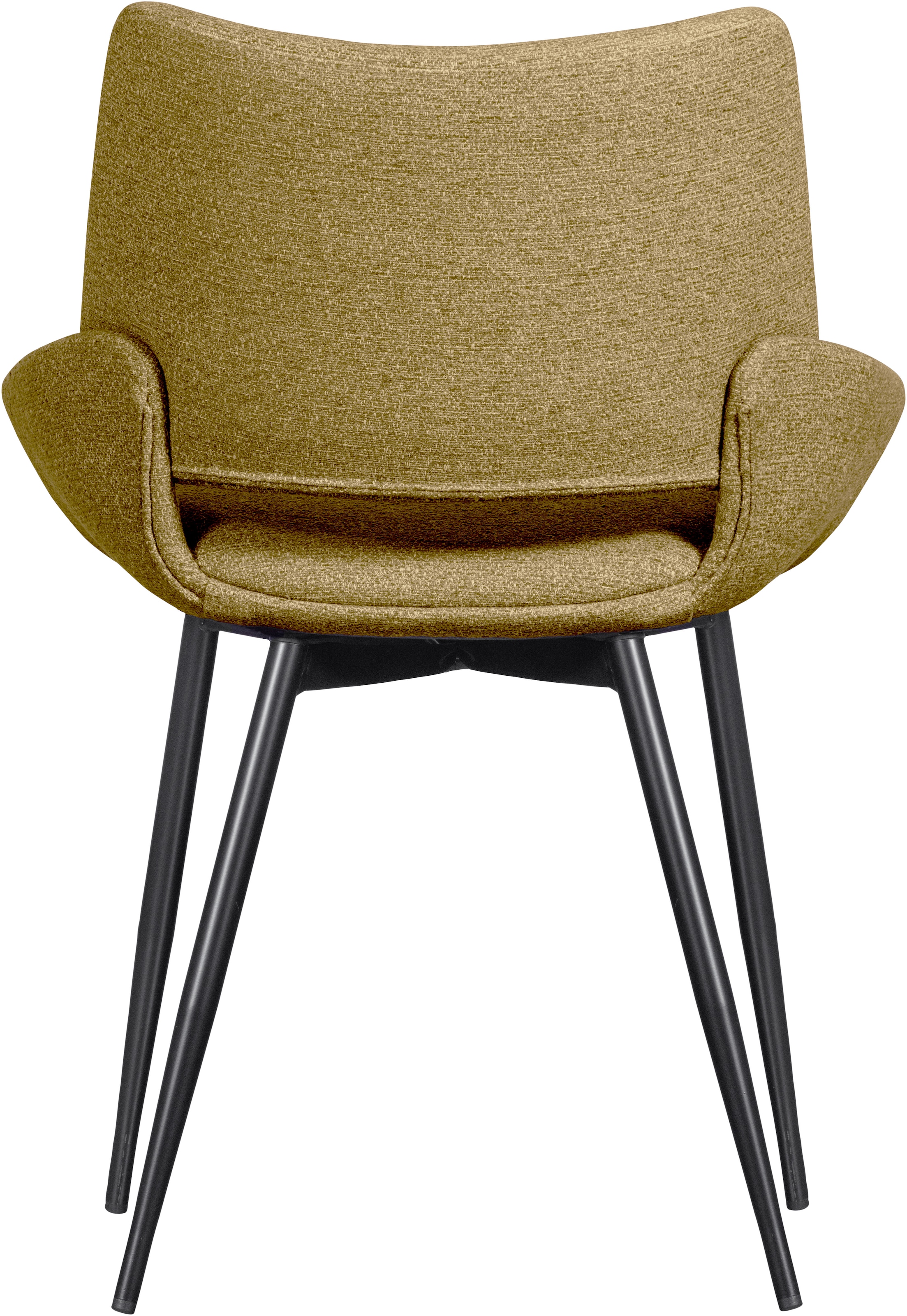 WOOOD Esszimmerstuhl »Parade mit Melange-Bezug und konischen Metallbeinen B58 x T55 x H83 cm« (Set) 2 Stk.Sehr hohe Verschleißfestigkeit, schalenförmige, Tragkraft 150 kg