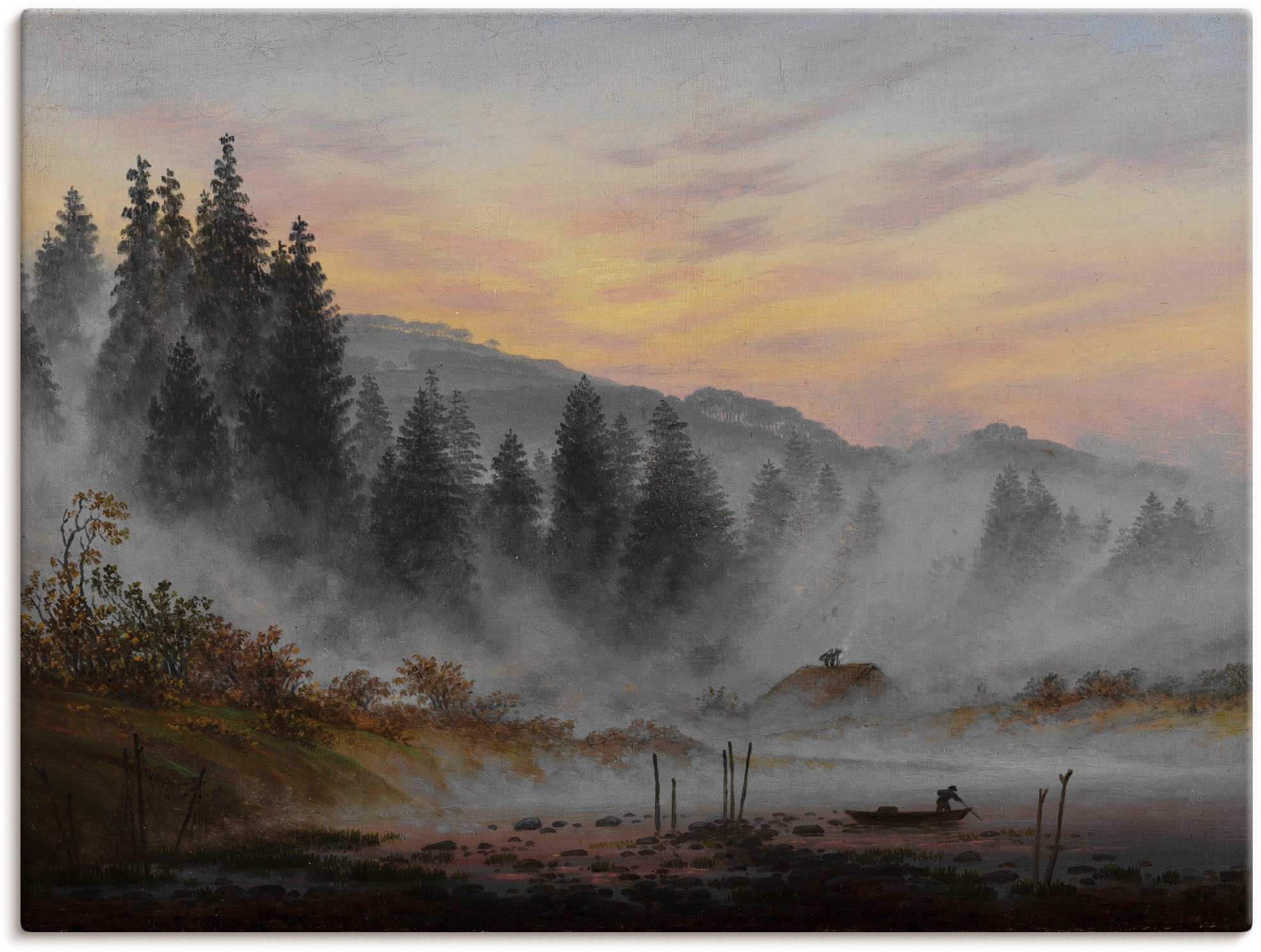 Artland Wandbild »Der Morgen«, Berge, (1 St.), in vielen Größen & Produktarten -Leinwandbild, Poster, Wandaufkleber / Wandtattoo auch für Badezimmer geeignet