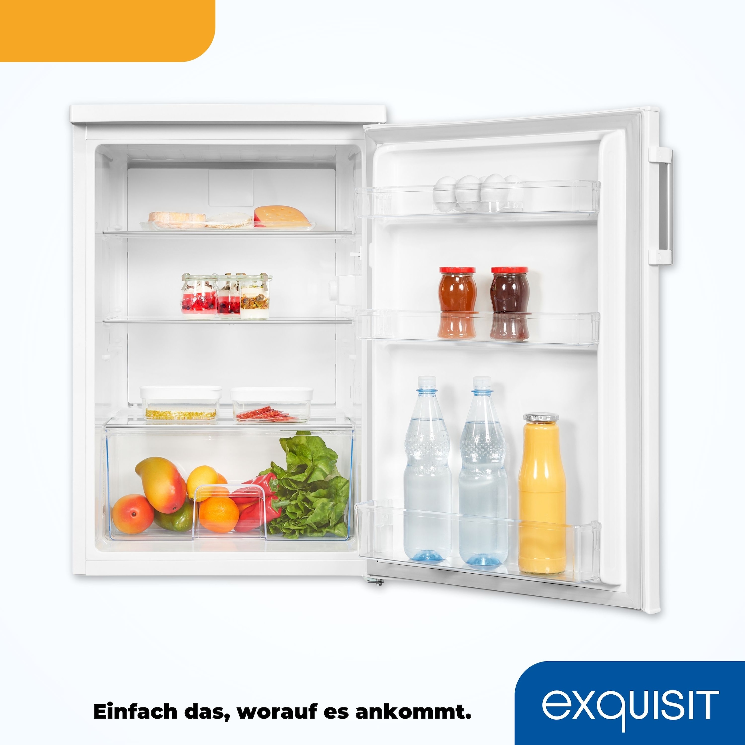 exquisit Vollraumkühlschrank »KS16-V-H-010E weiss«, 133 L Volumen