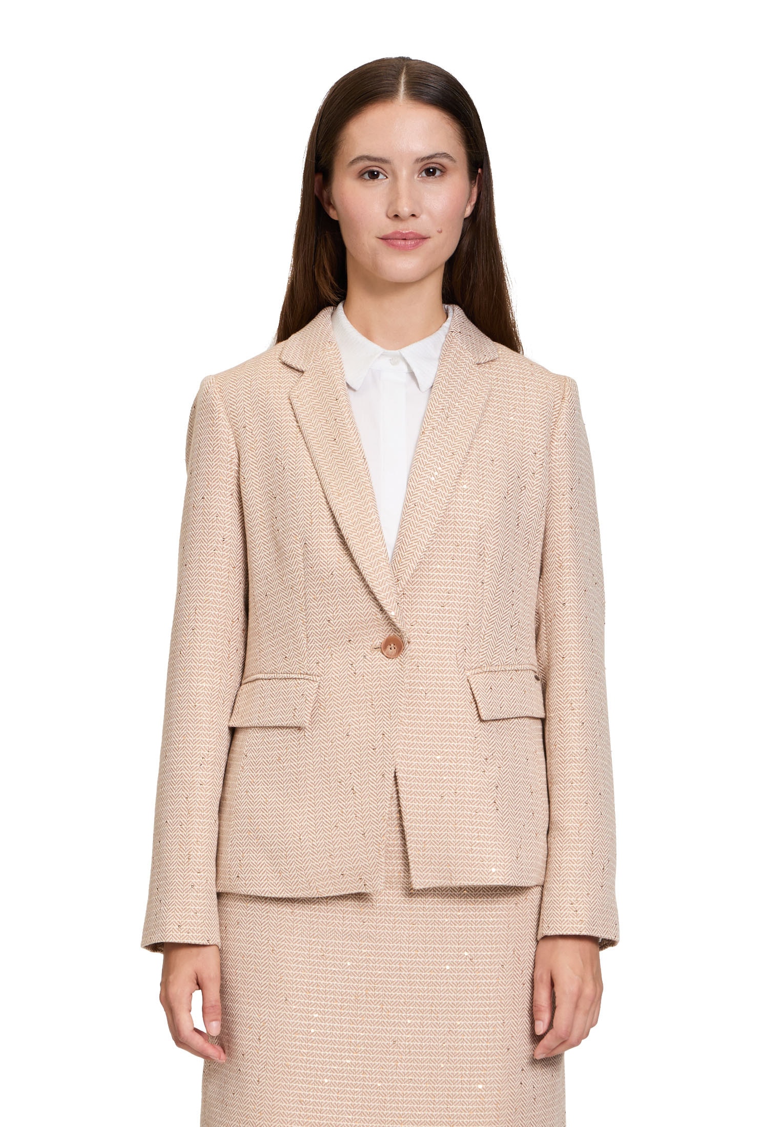 Betty&Co Kurzblazer »Kurzblazer mit Hahnentrittmuster«