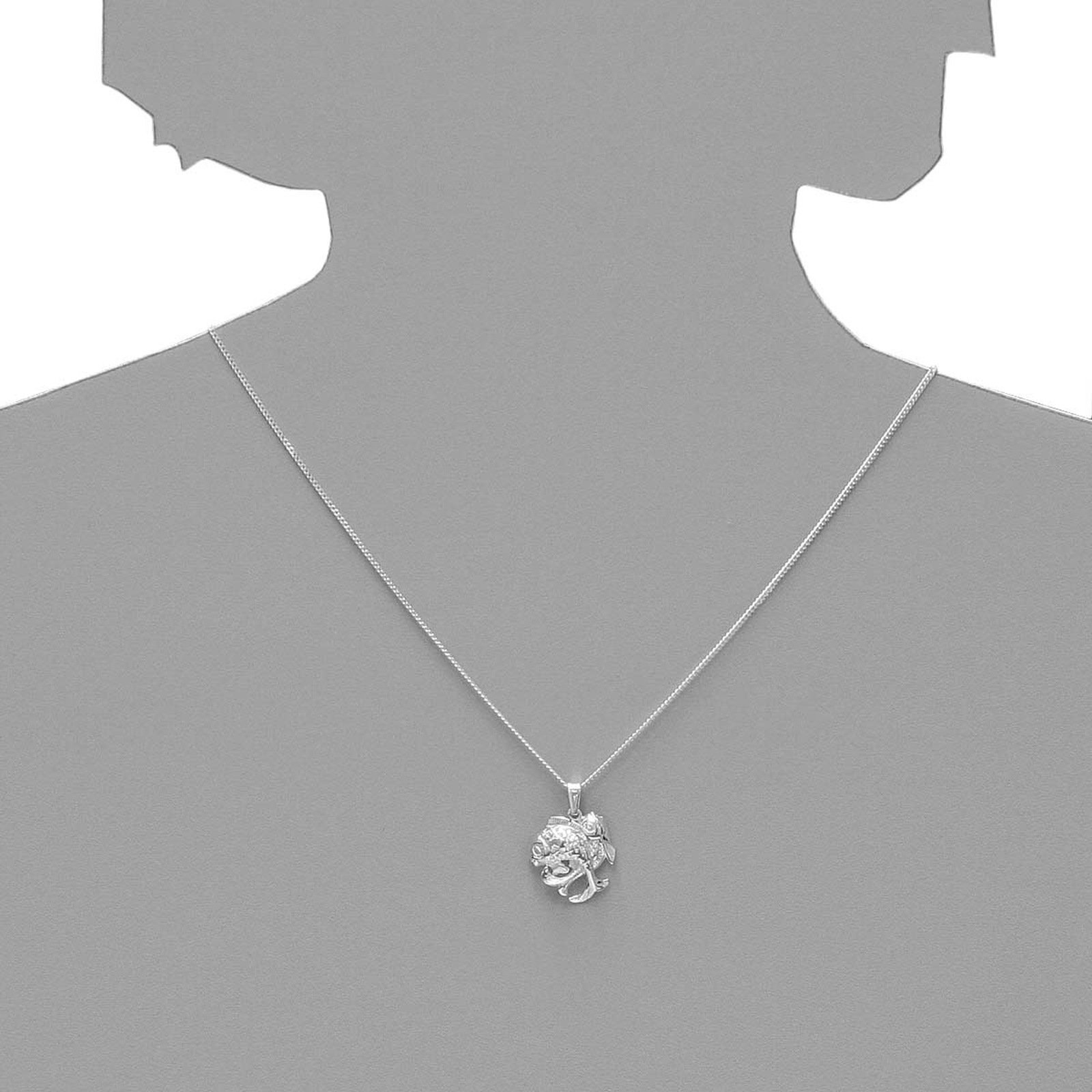 OSTSEE-SCHMUCK Kette mit Anhänger »- Tierkreiszeichen Fische - Silber 925/000 -,«