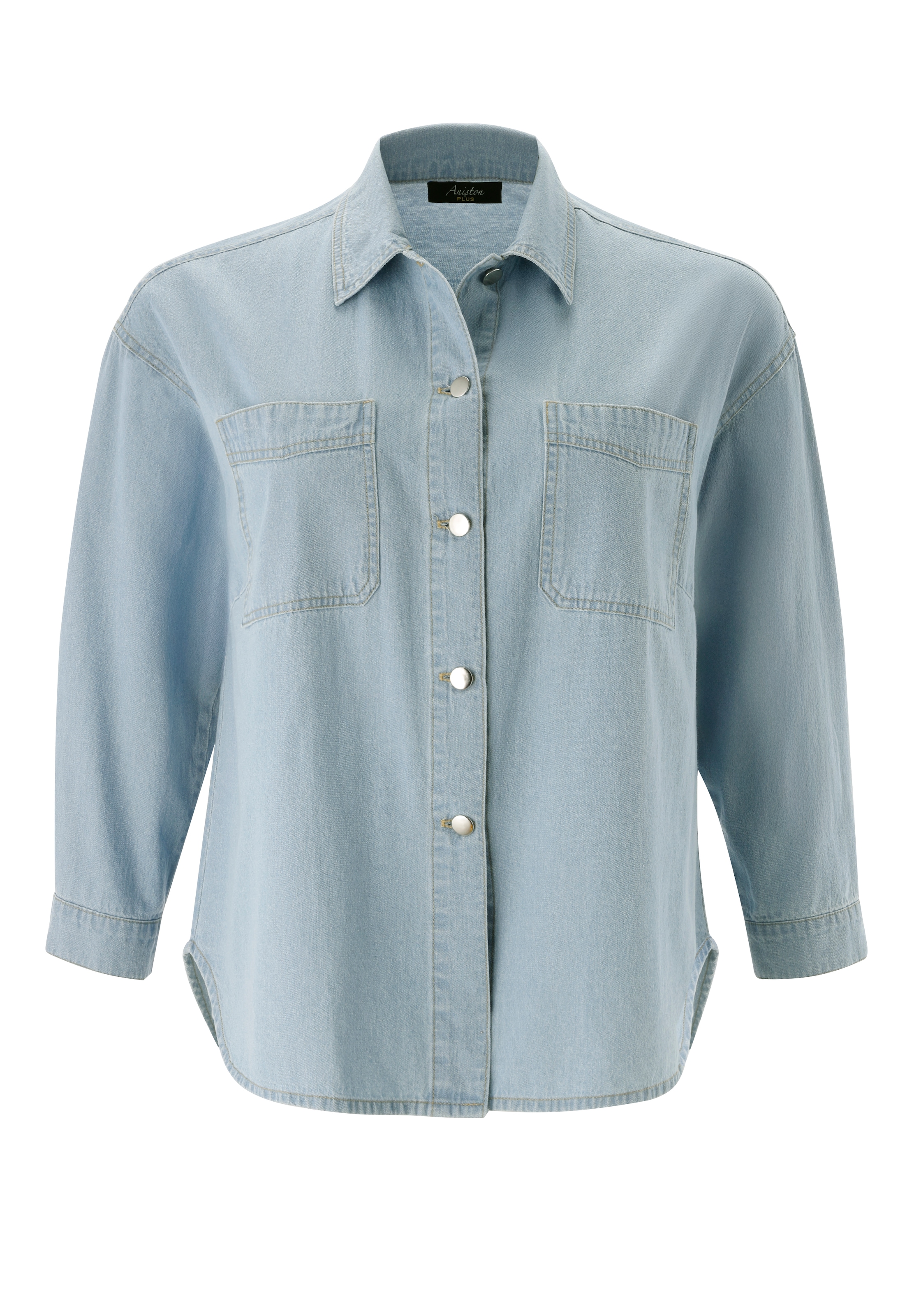 Aniston PLUS Jeansbluse großzügig geschnitten - NEUE KOLLEKTION
