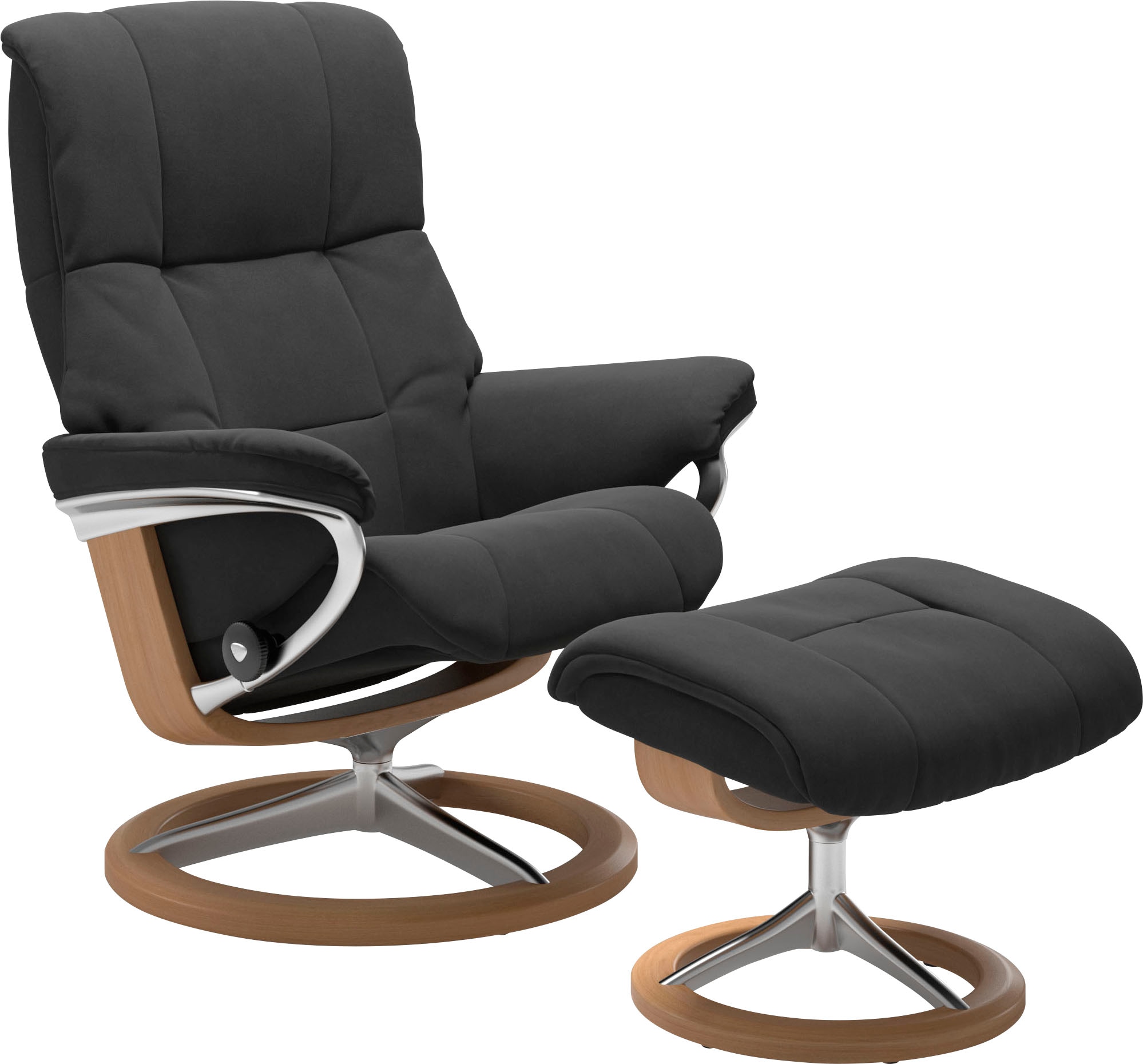 Stressless® Relaxsessel »Mayfair« Set, Relaxsessel mit Hocker,  mit Hocker, mit Signature Base, Größe S, M & L, Gestell Eiche