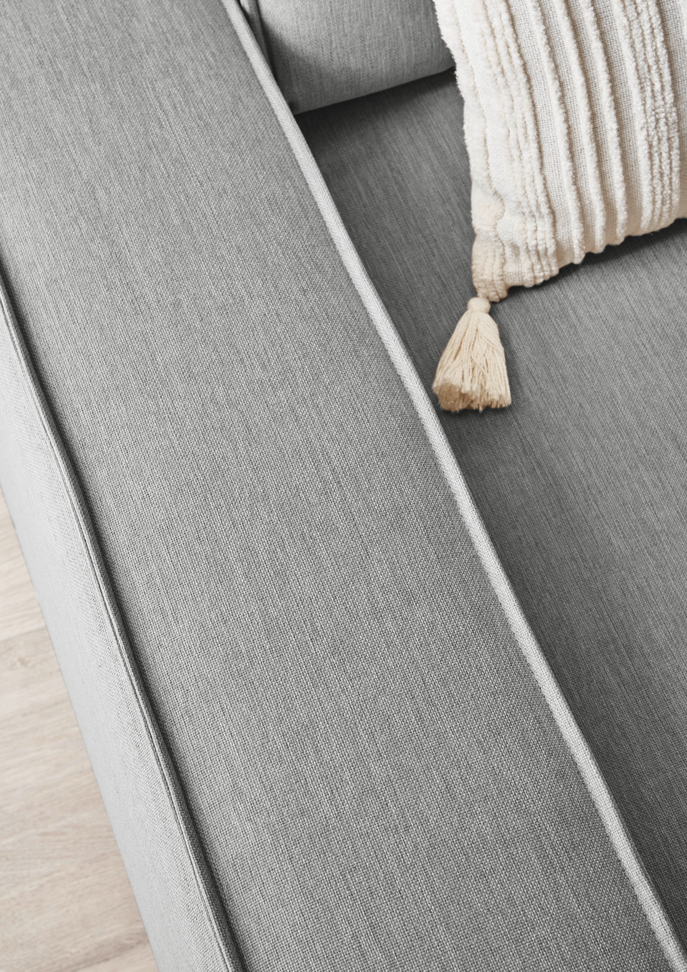 Home affaire Ecksofa »NEU: SHERWOODL XXL 284, Big-Sofa L-Form, tiefe Sitzfläche 95 cm, Cord,«, Leinenoptik, Recamiere rechts/links, auch als Schlafsofa stellbar