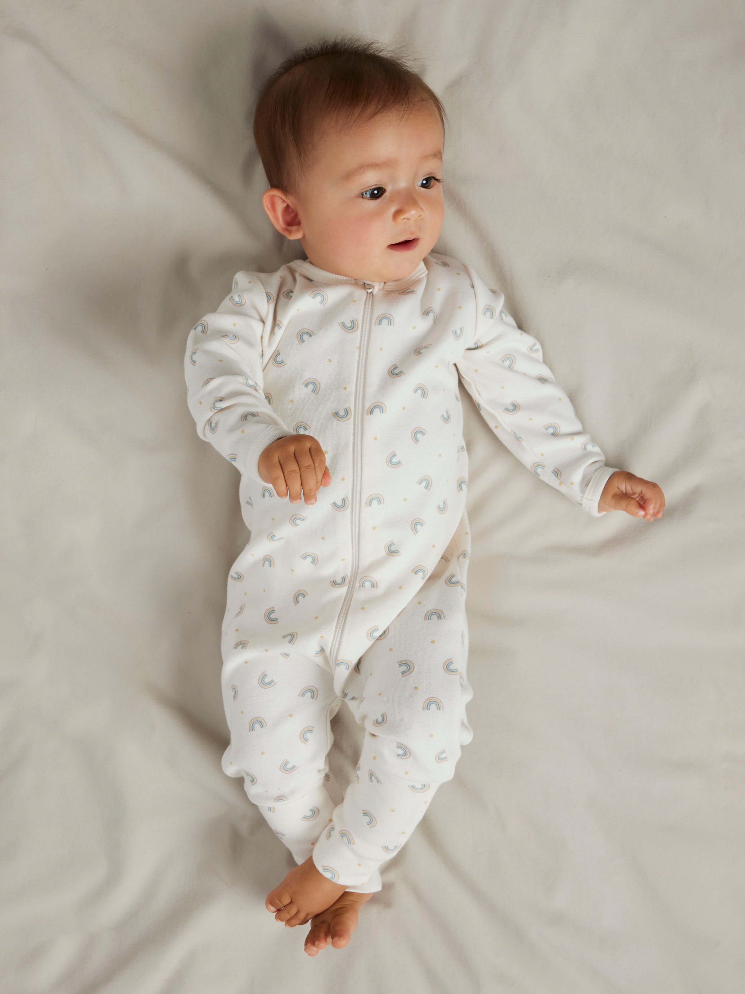 Name It Schlafanzug »NBFNIGHTSUIT ZIP FF JET RAINBOW NOOS«