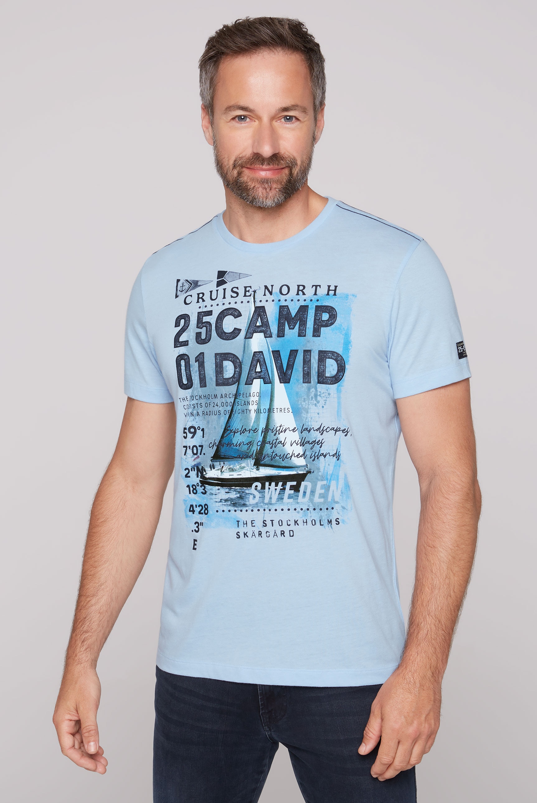 CAMP DAVID Print-Shirt, mit maritimen Prints