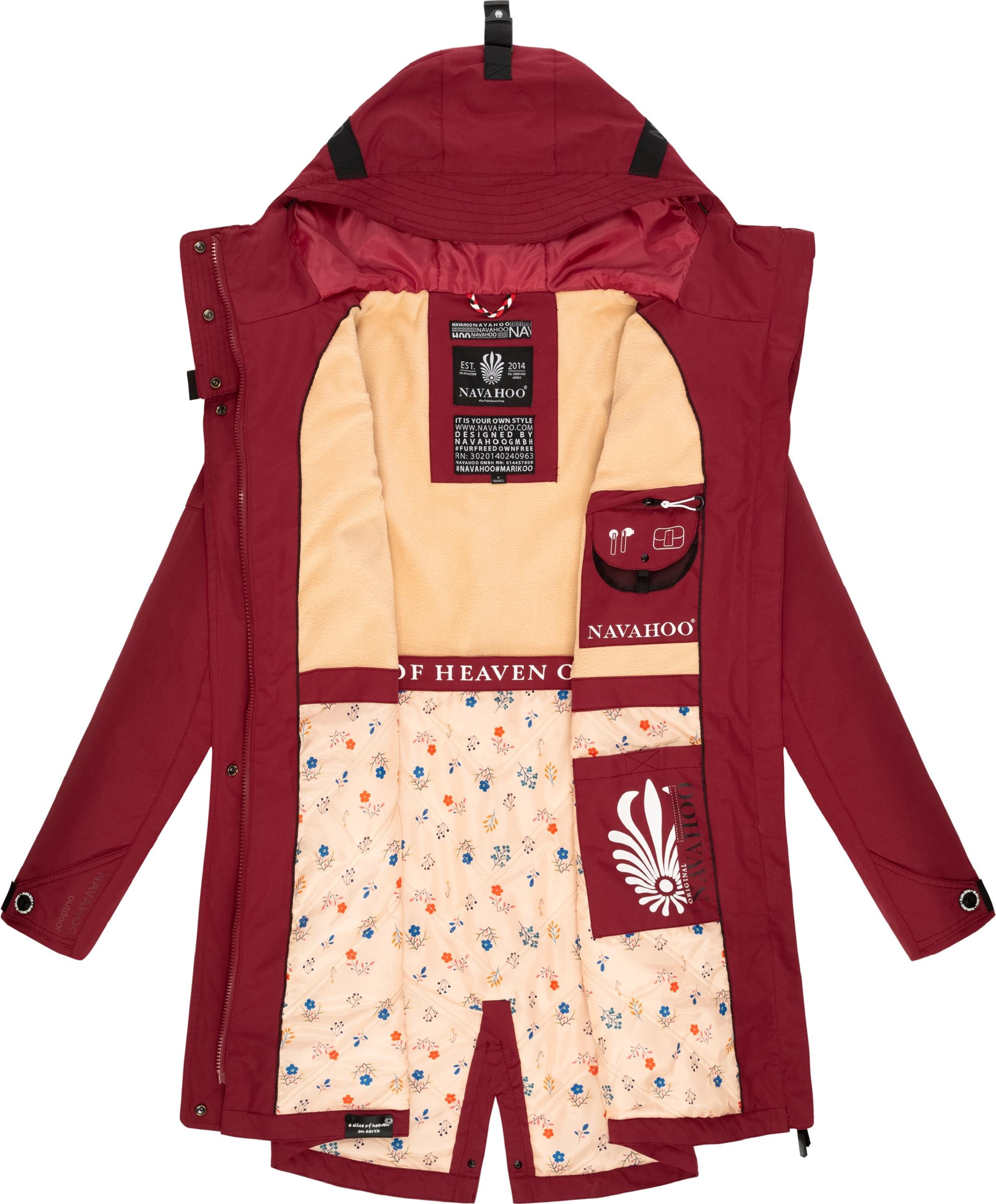 Navahoo Outdoorjacke »Übergangsjacke Pfefferschote«, mit Kapuze, moderne Damen Übergangsjacke mit Kapuze