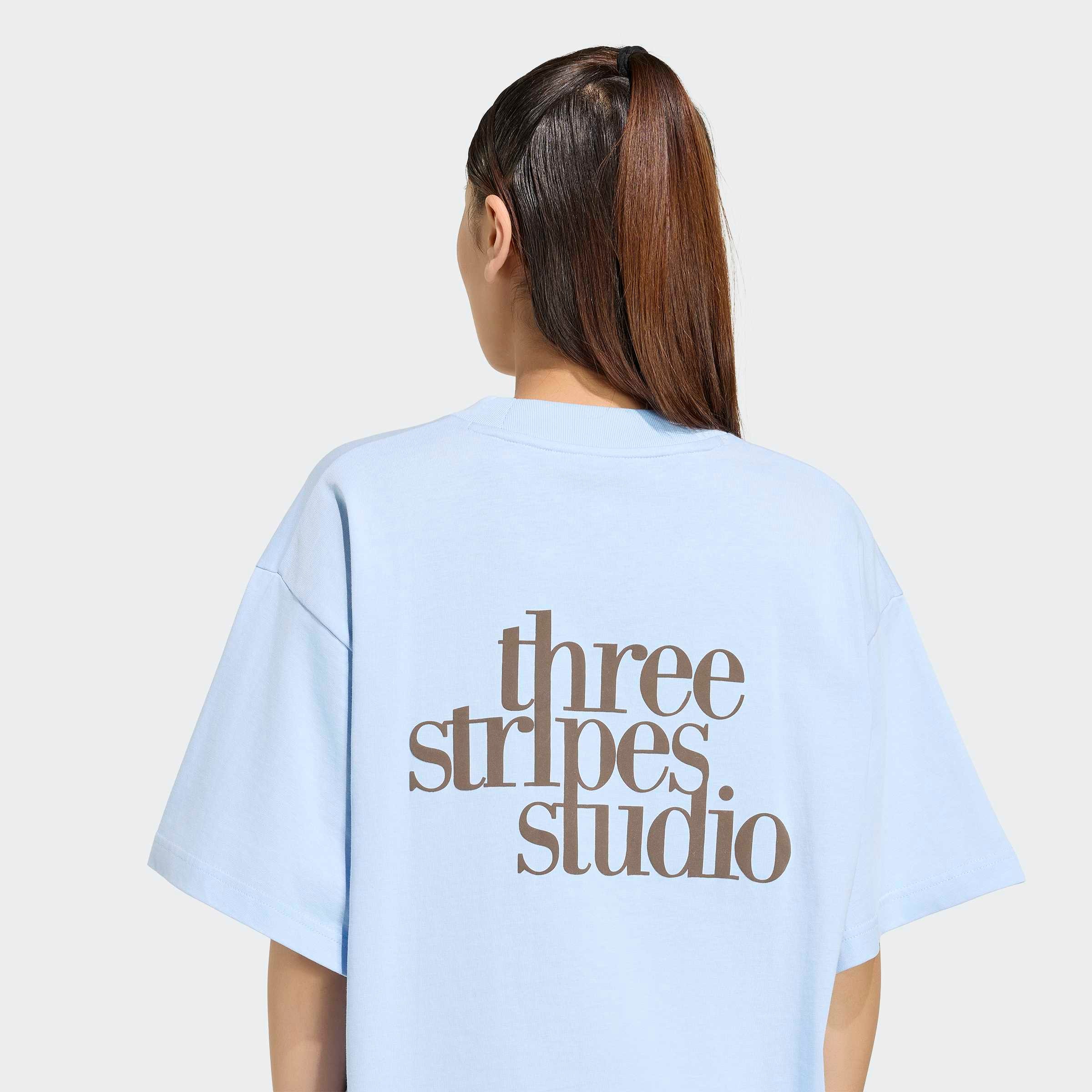 adidas Sportswear T-Shirt »3 STRIPES STUDIO BOYFRIEND« Print T-Shirt, locker geschnitten
