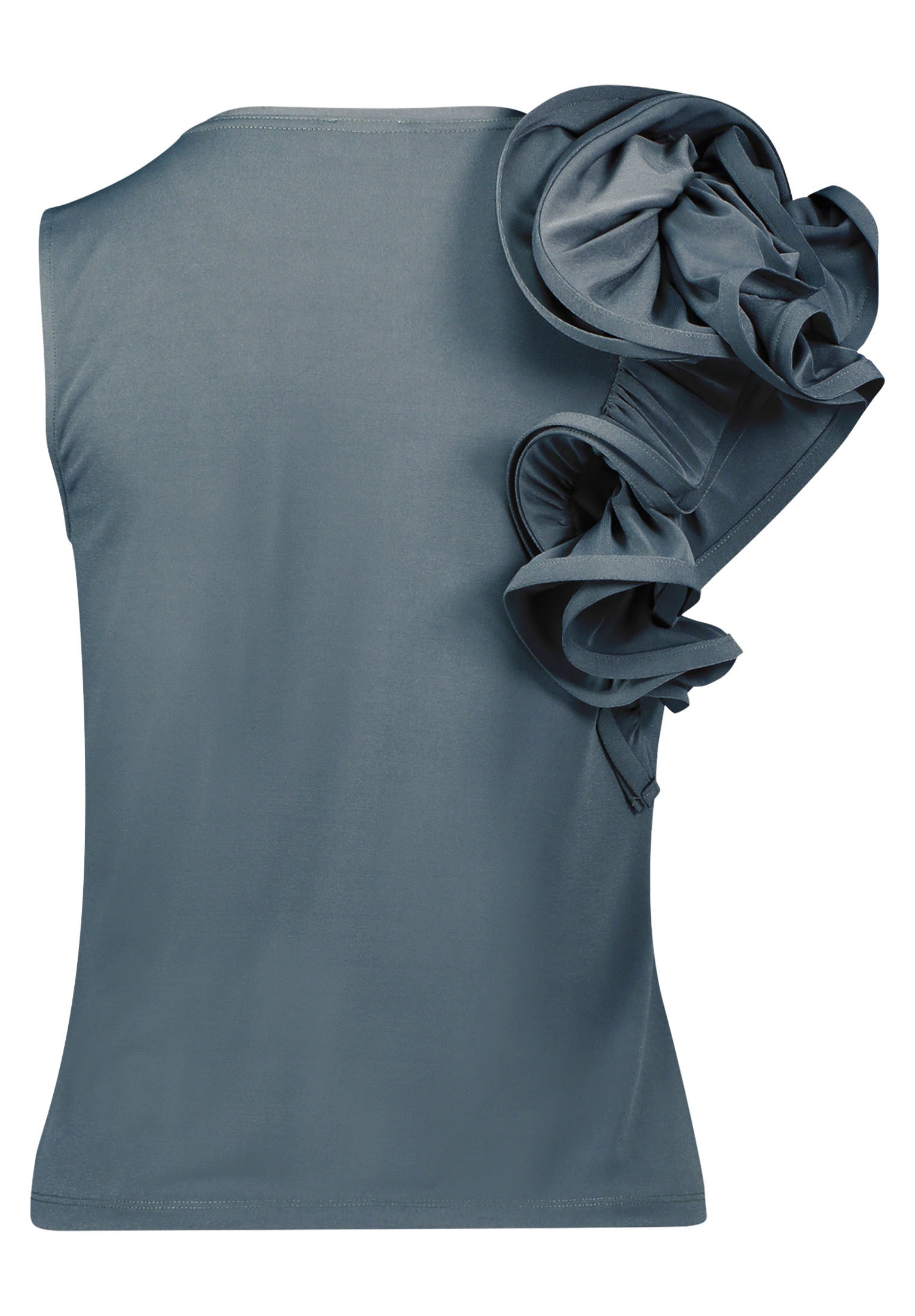 Vera Mont Shirttop »Rüschenbluse mit Rundhalsausschnitt«
