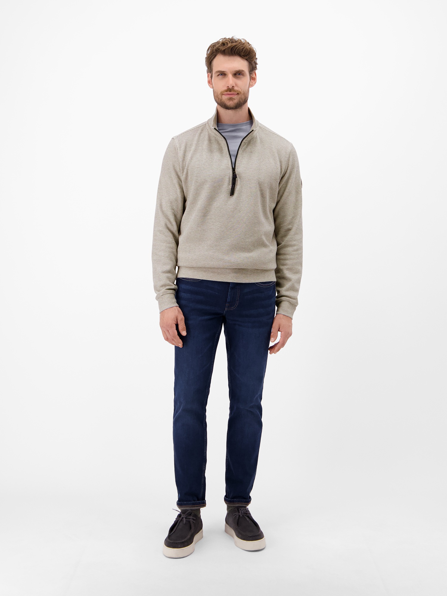 LERROS Sweatshirt »LERROS Unifarbener Sweattroyer für Herren«
