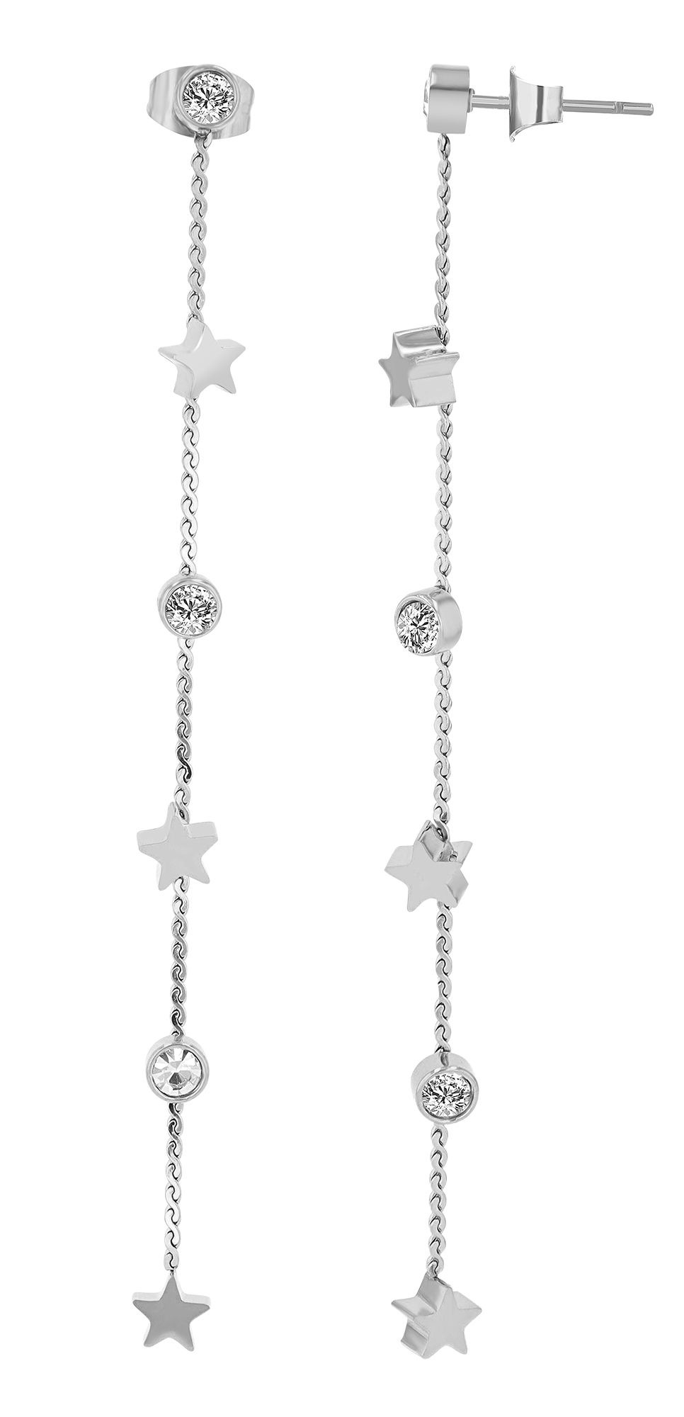 Adelia´s Paar Ohrstecker »Damen Ohrringe ¿ Ohrstecker aus Edelstahl mit Strass Steinchen«