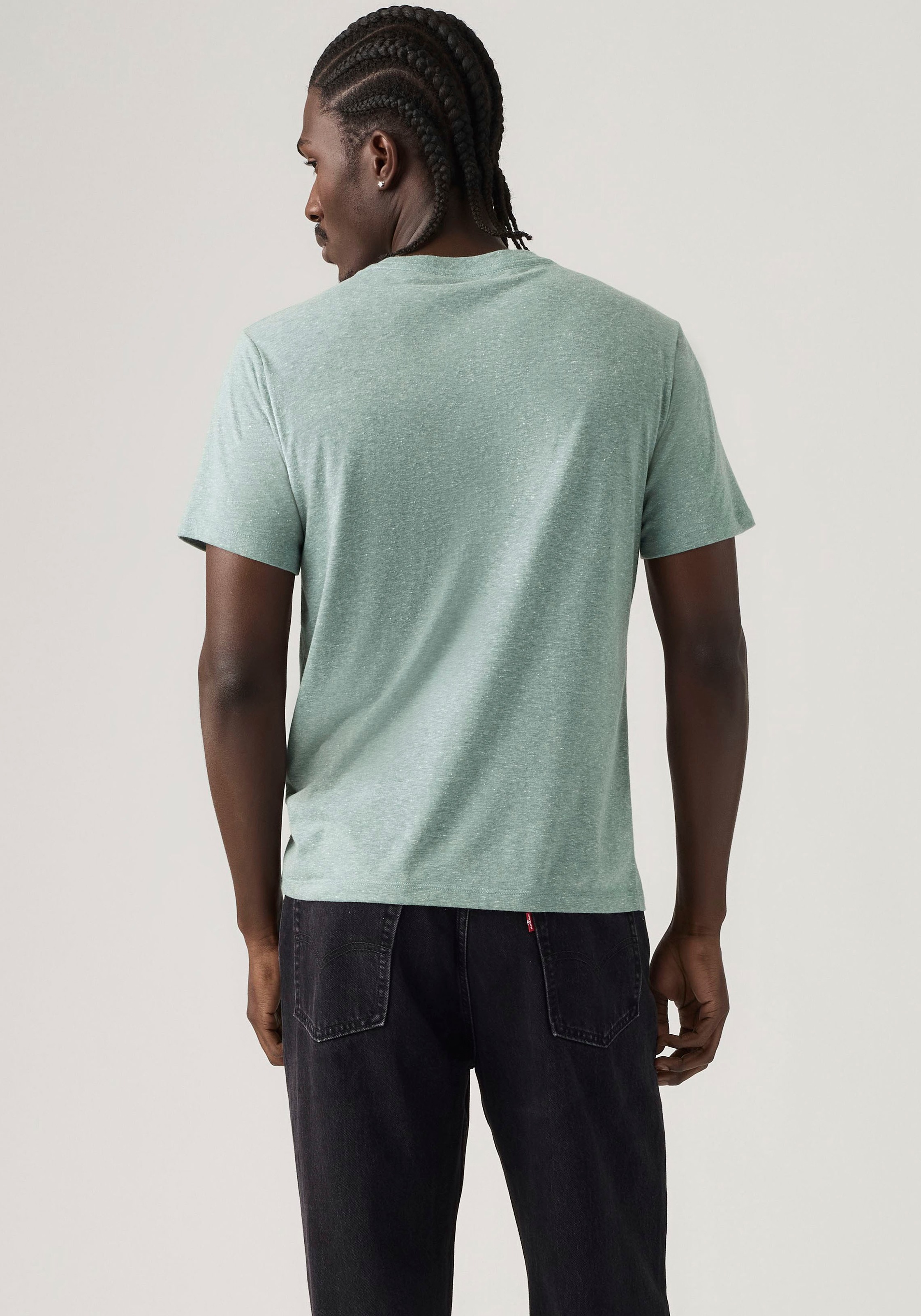 Levi's® T-Shirt »GRAPHIC CREWNECK TEE« Melierter Feinstrick, pflegeleichter Materialmix