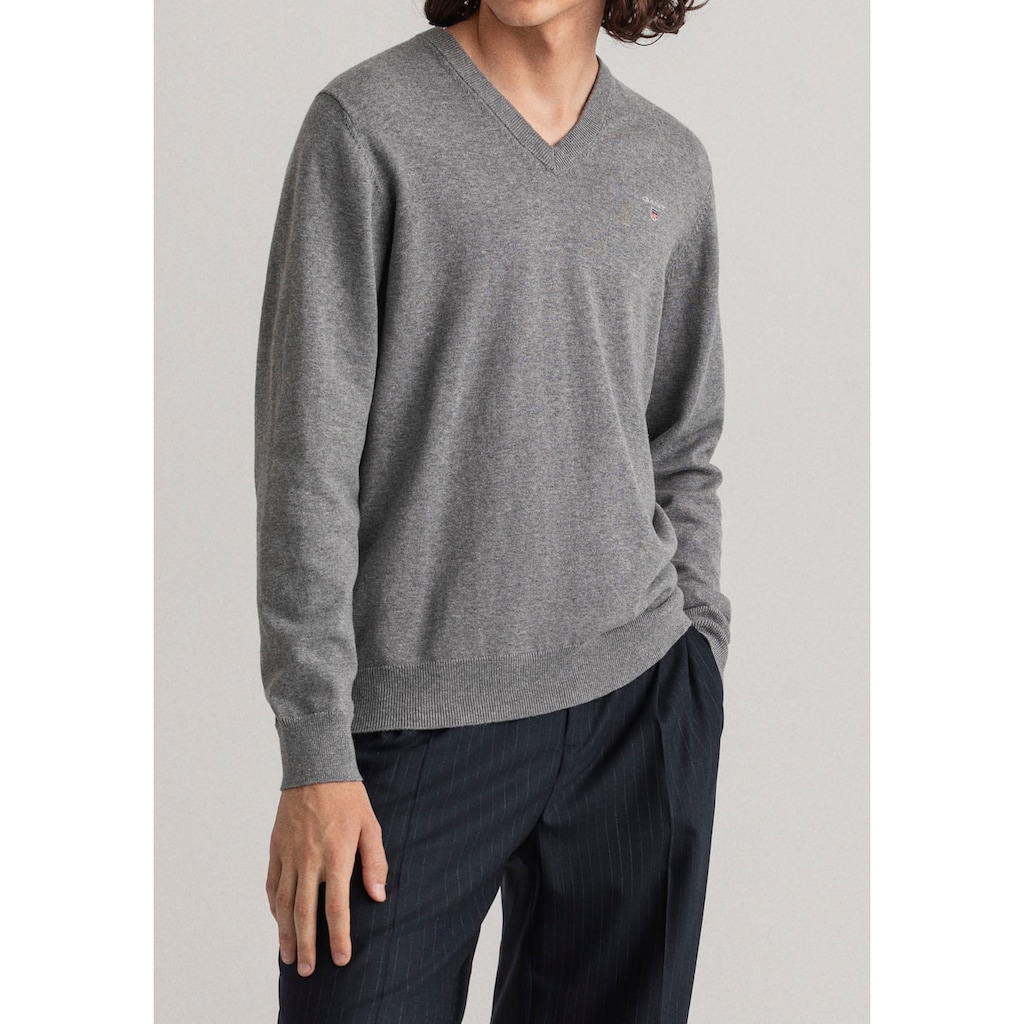 Gant V-Ausschnitt-Pullover »Classic Cotton V-Neck«