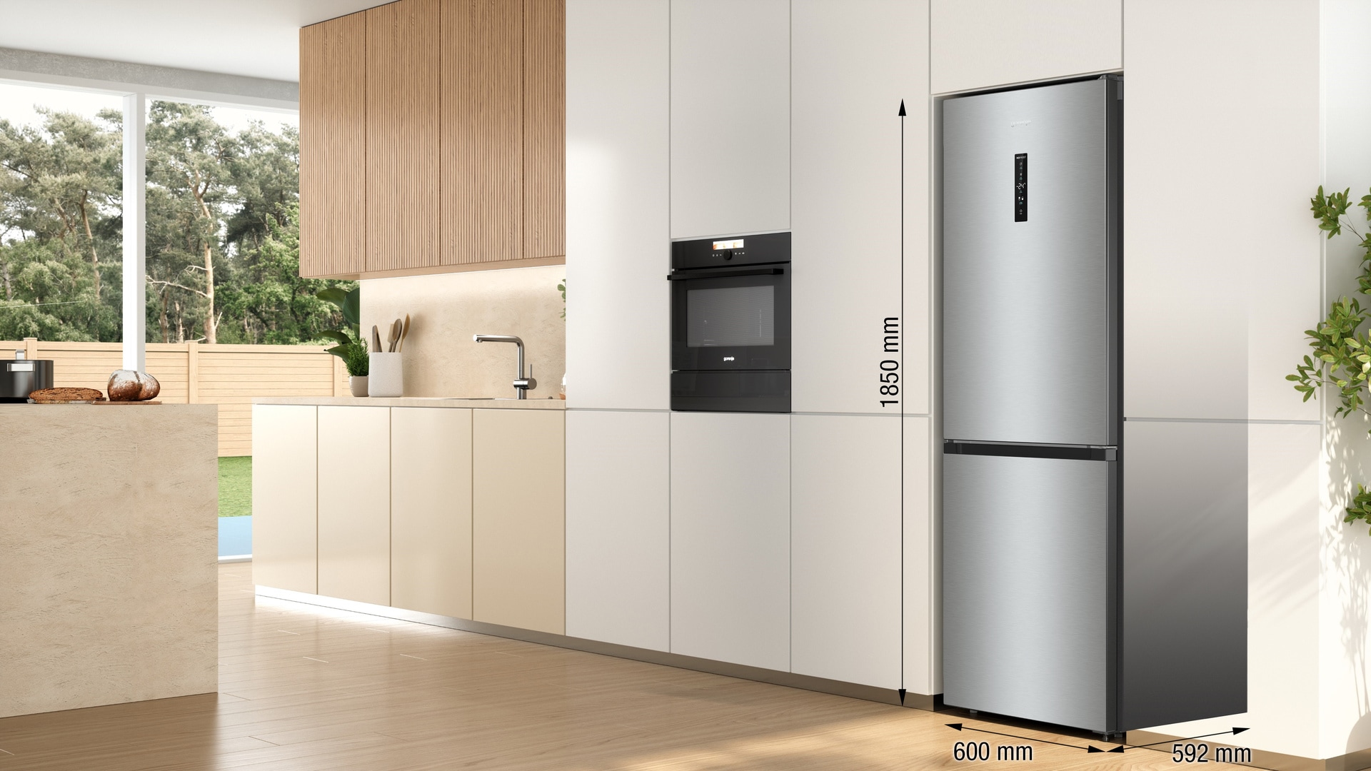 GORENJE Kühl-/Gefrierkombination »NRK619C61X4OT«, AdaptTech - des Gerät passt sich Ihren Bediengewohnheiten an