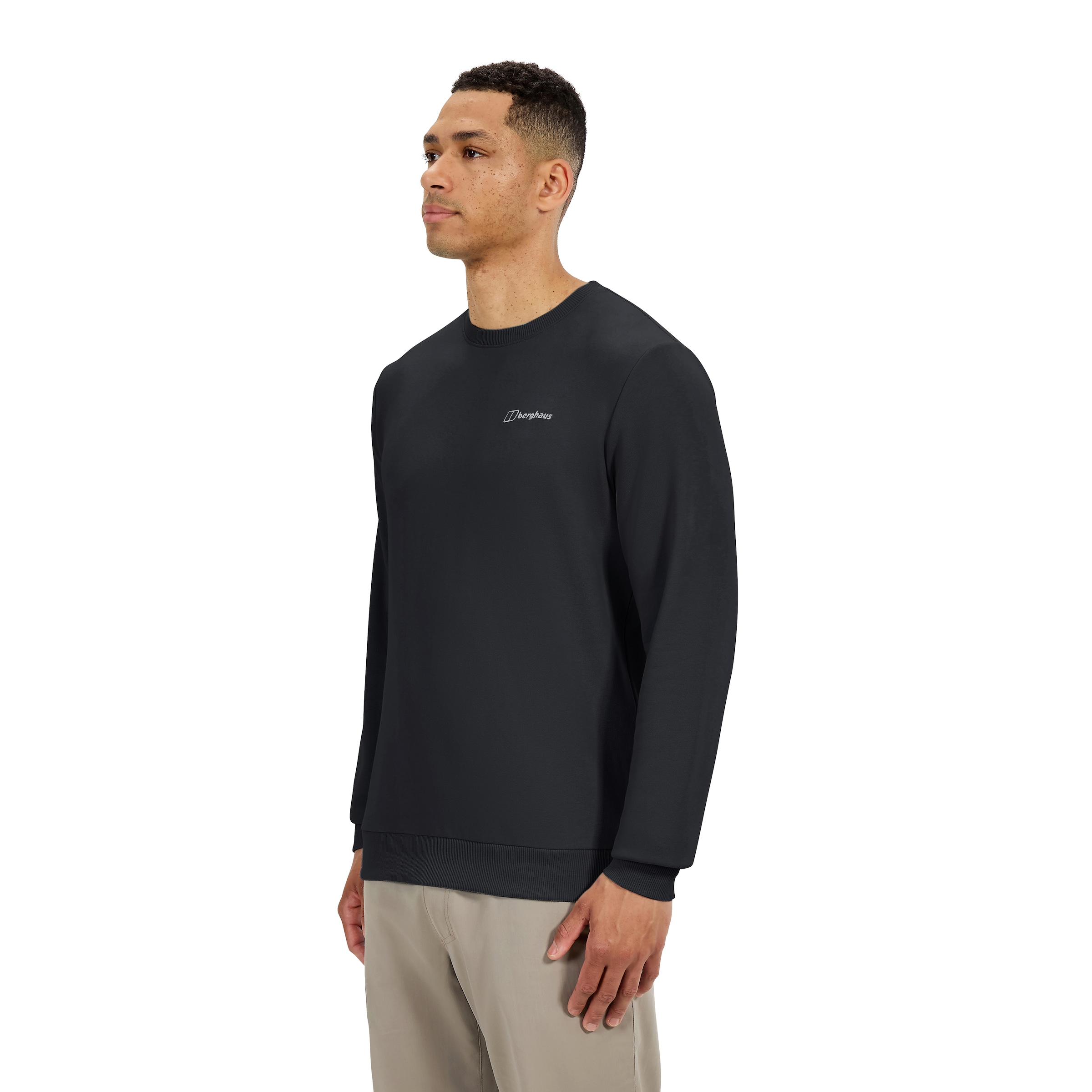 Berghaus Longsleeve »M LOGO CREW LIGHT« superwarme Schicht, sportlicher Stil, Rundhalsausschnitt