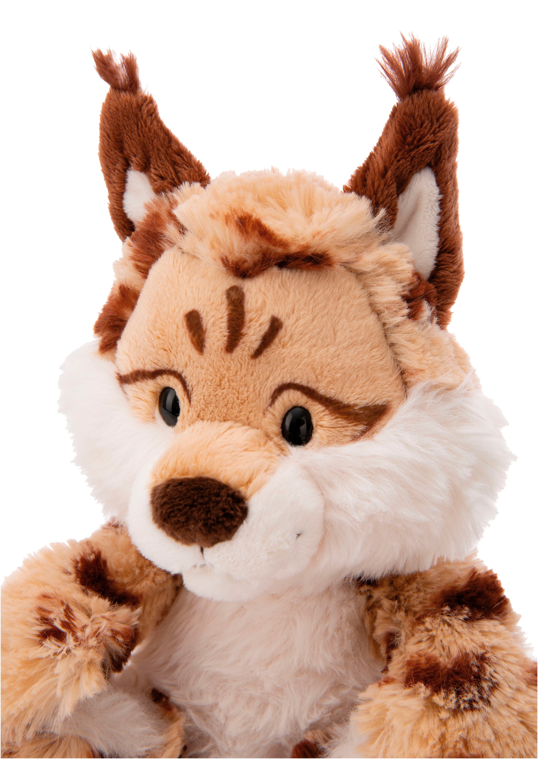 Nici Kuscheltier »Wild Friends GREEN, Luchs Lyka, 25 cm«, schlenkernd, enthält recyceltes Material (Global Recycled Standard)