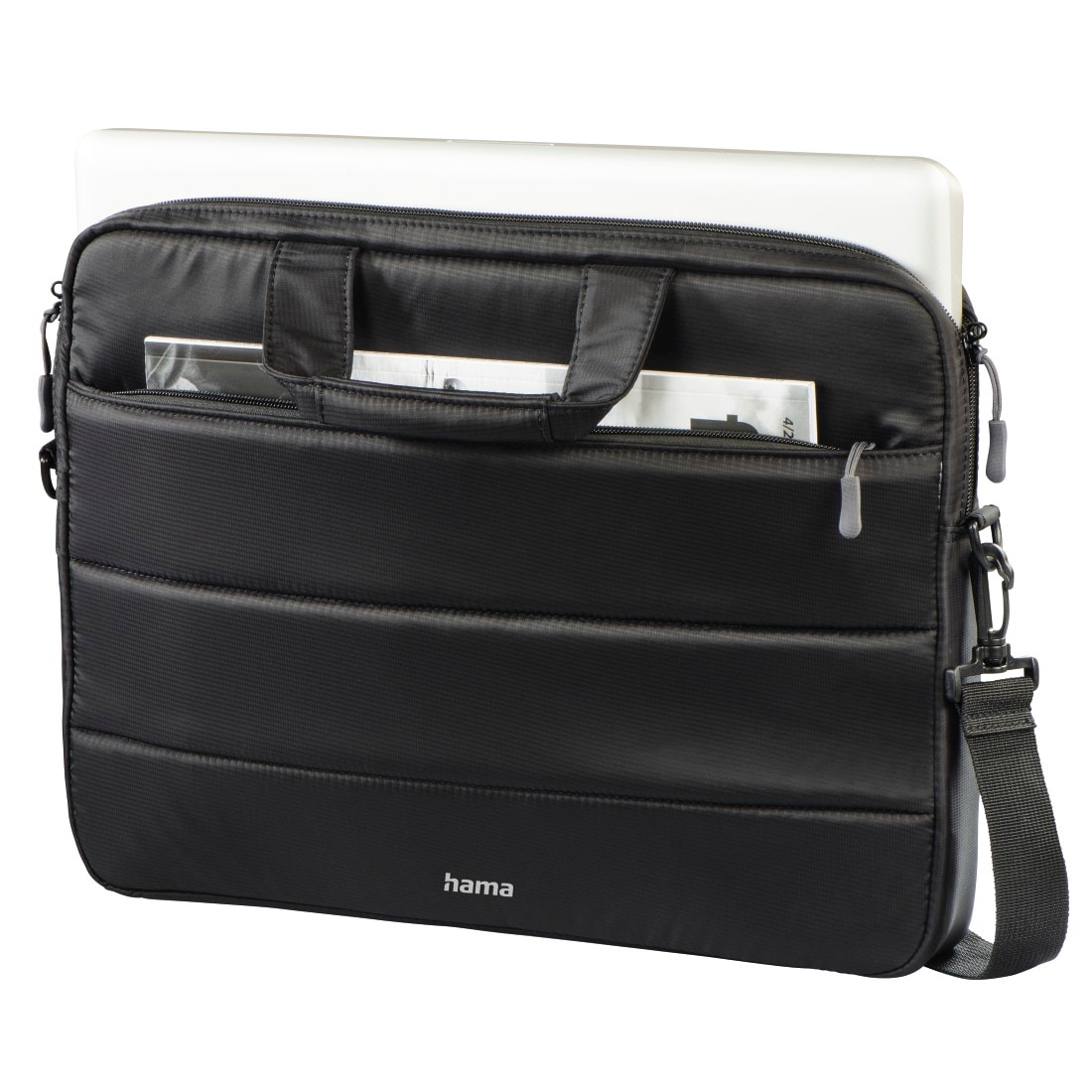 Hama Laptoptasche »Notebook Tasche bis 34 cm (13,3 Zoll) aus Nylon, eleganter Look«, Mit Tablet- und Dokumentenfach, Organizerstruktur und Trolleyband