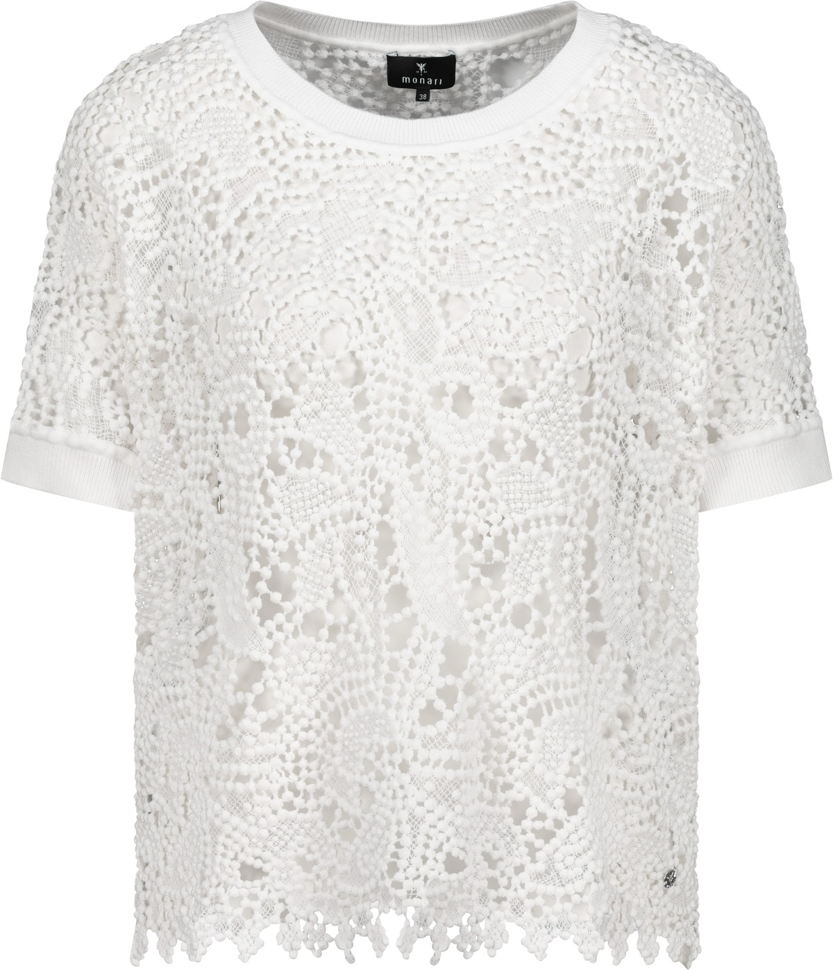 Monari Ajourpullover »Pullover Basic Spitze« aus Spitze
