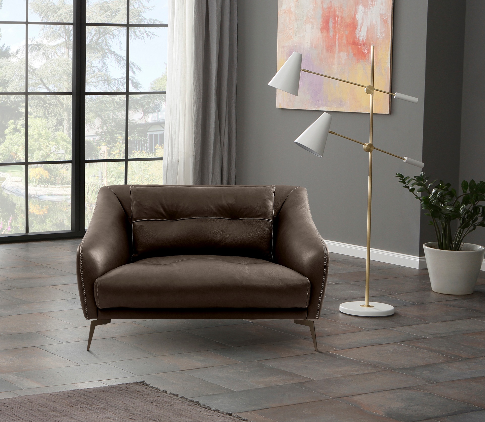 Places of Style Sessel »Williston«, auch in Echtleder, stabiles Untergestell kaufen