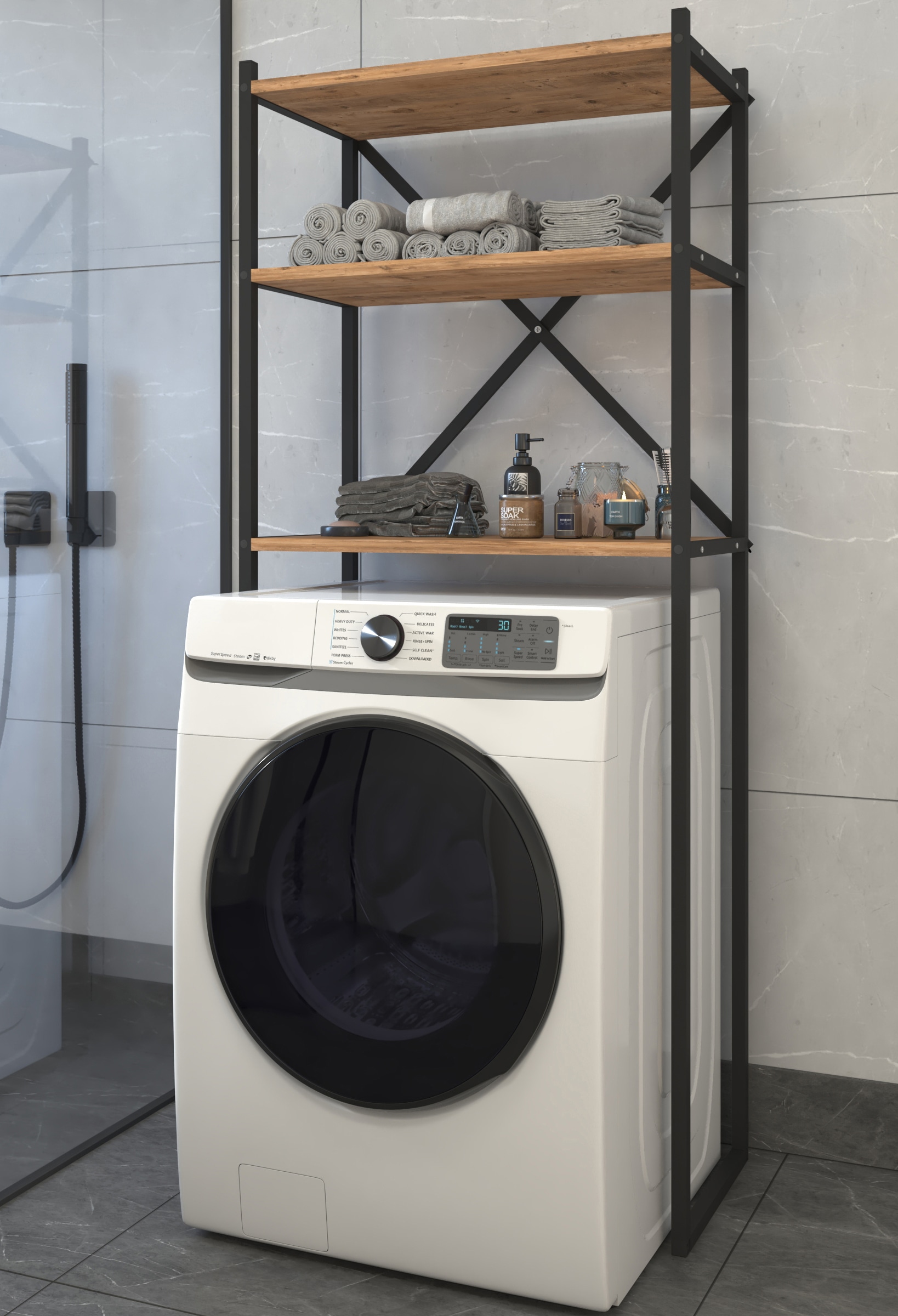 VCM Waschmaschinenumbauschrank »Waschmaschine Toilette Überbau Schrank Insasi«
