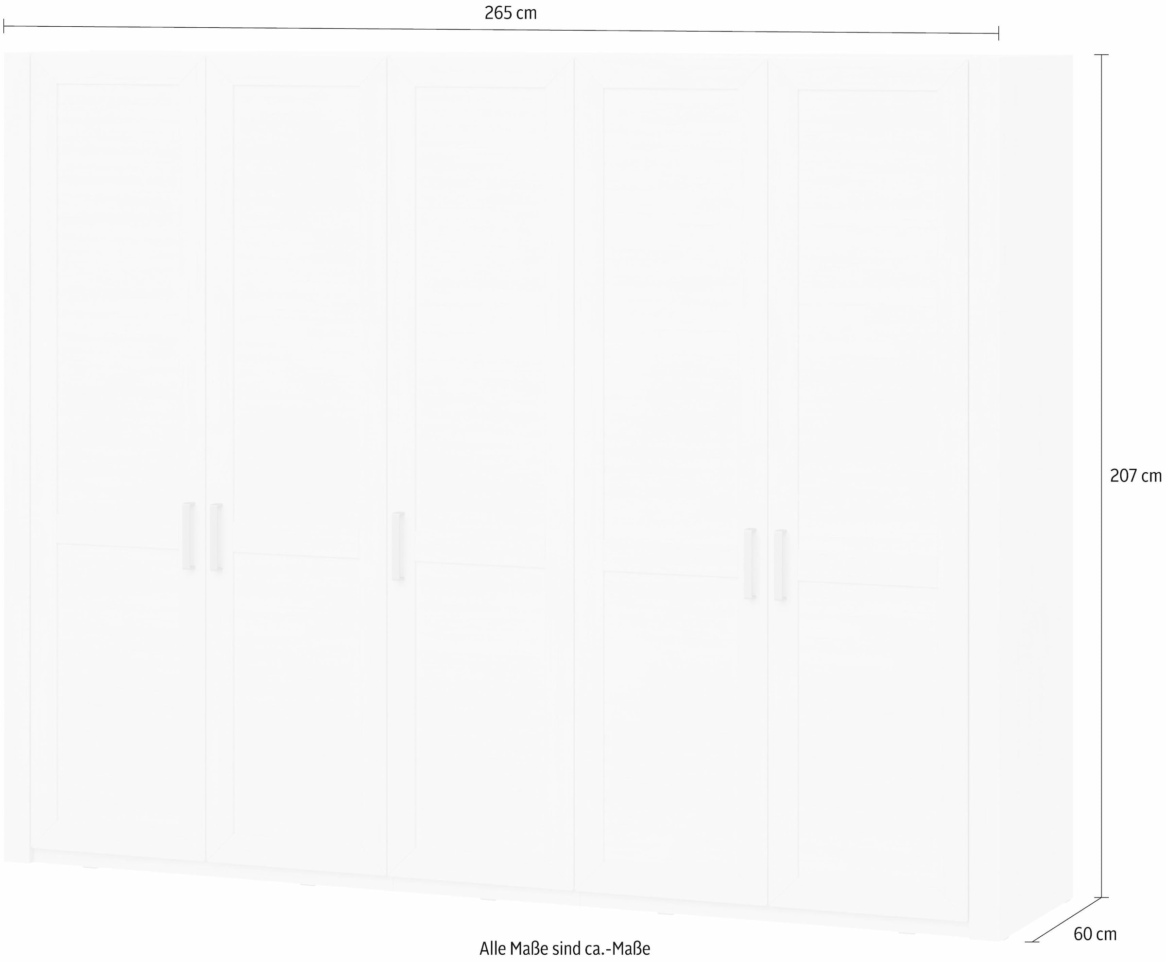 set one by Musterring Drehtürenschrank »Oakland«, Typ 71, Pino Aurelio, 5-türig im Landhausstil