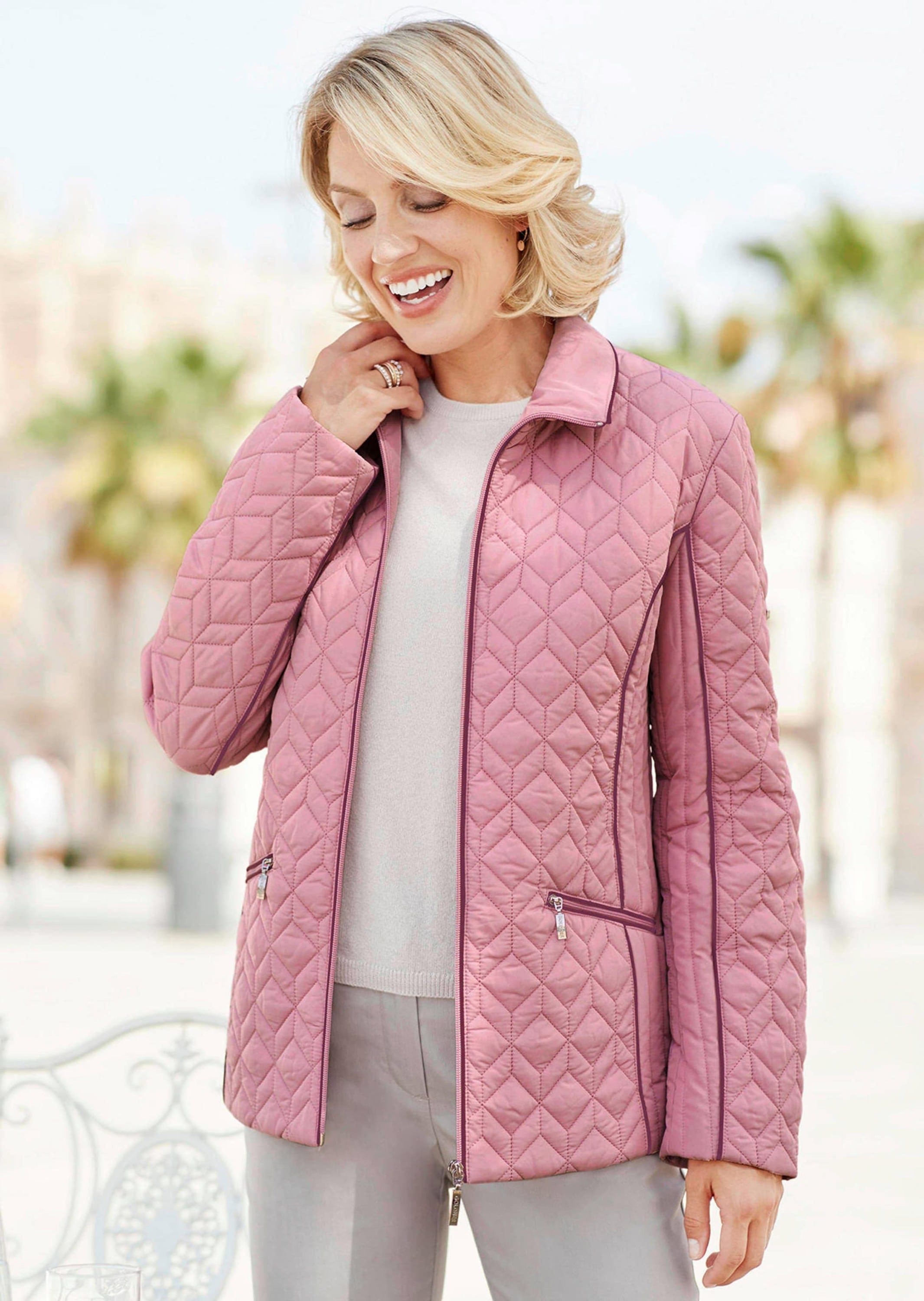 GOLDNER Steppjacke »Leicht wattierte Steppjacke« Modern intepretierter Rautenstepp